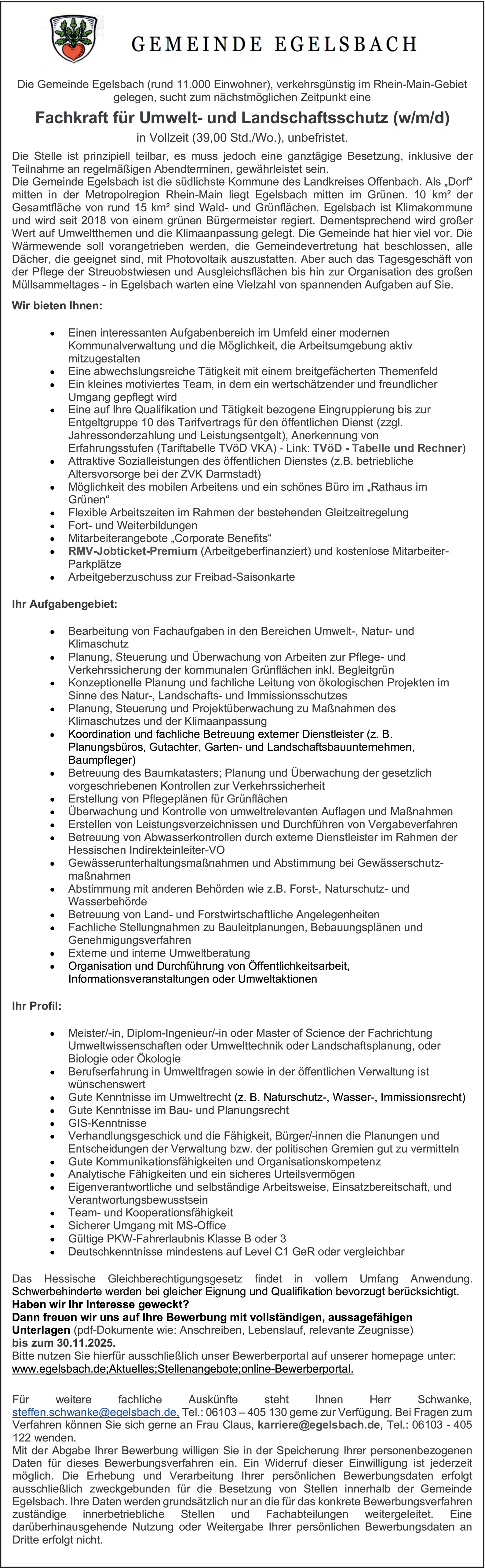 Ingenieur Umweltschutz/Umwelttechnik m/w/d