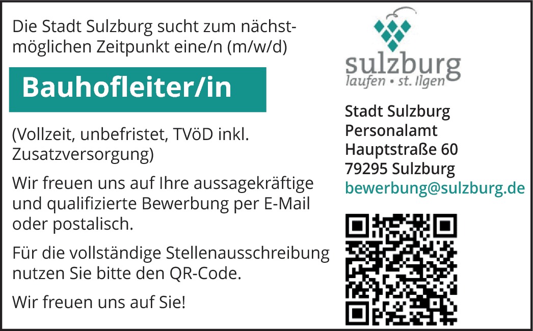 Bauhofleiter (m/w/d)