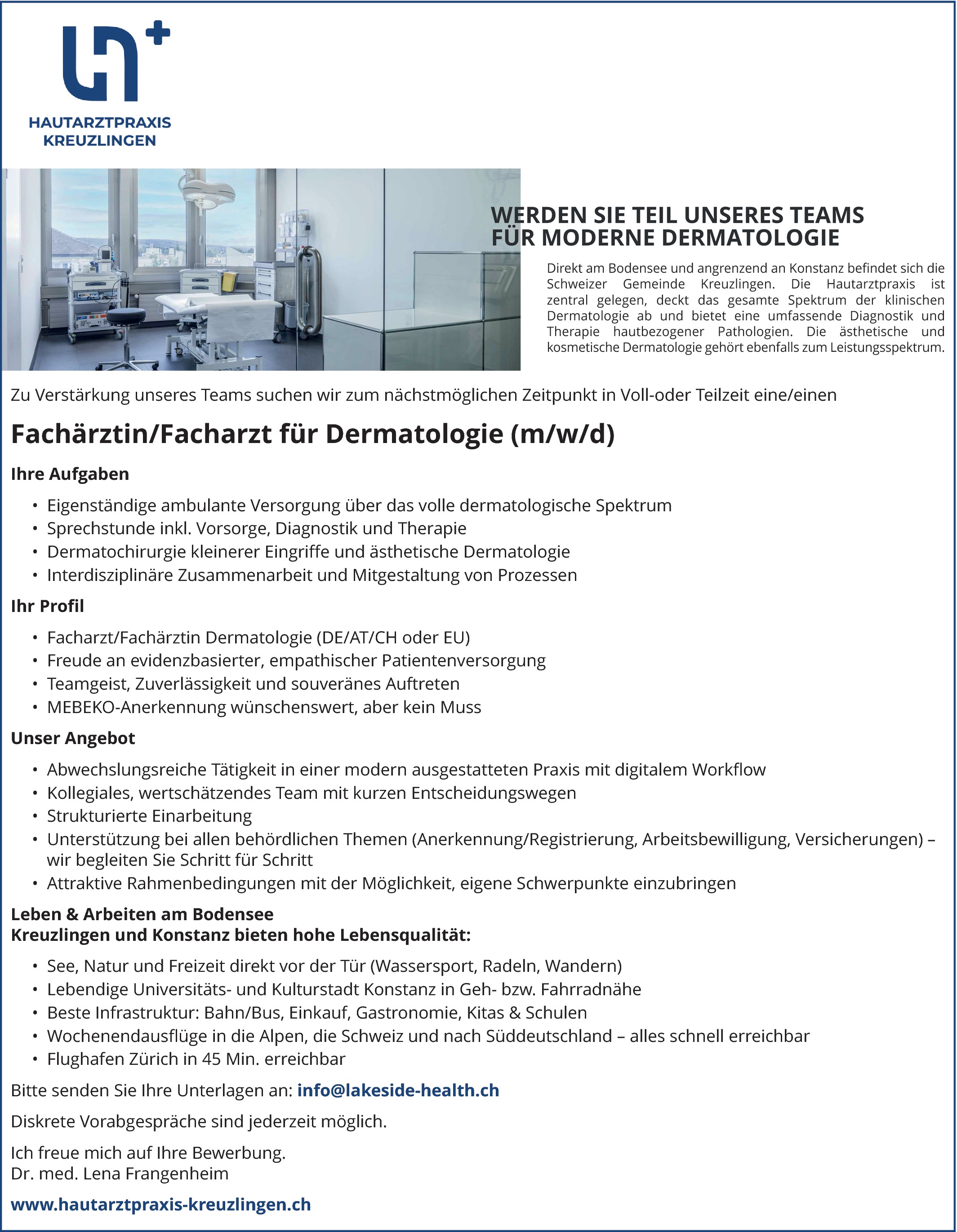 Facharzt / Fachärztin Dermatologie