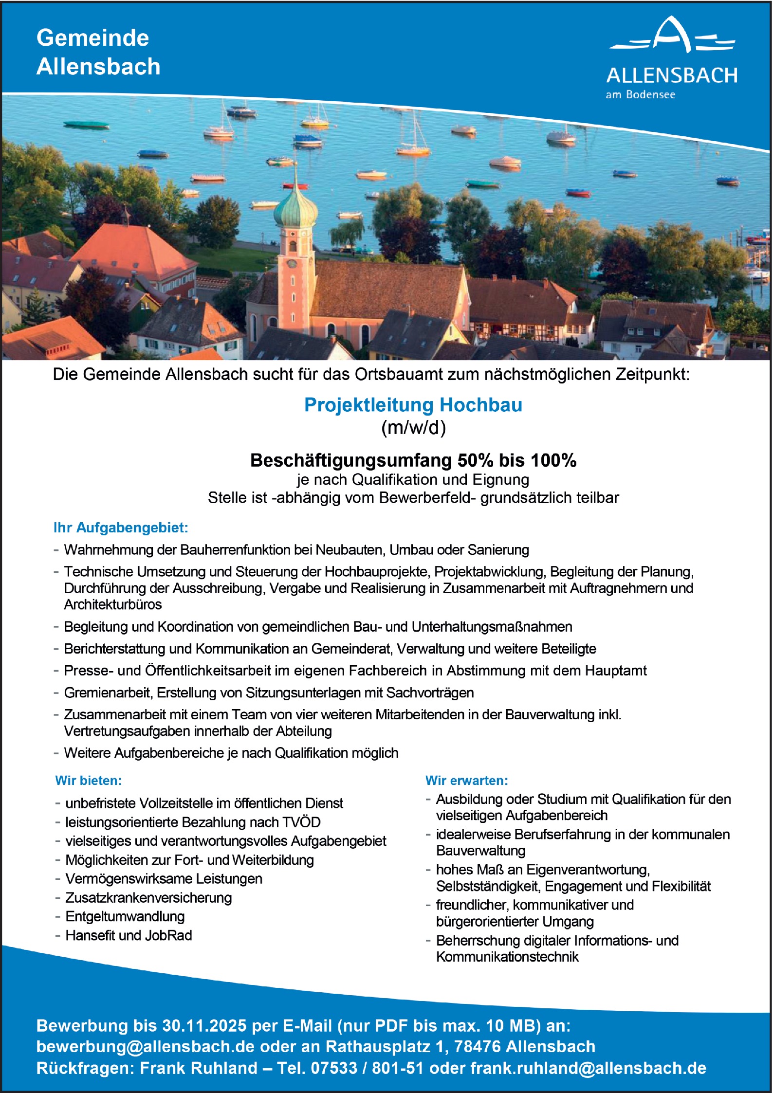 Projektleitung Hochbau (m/w/d)