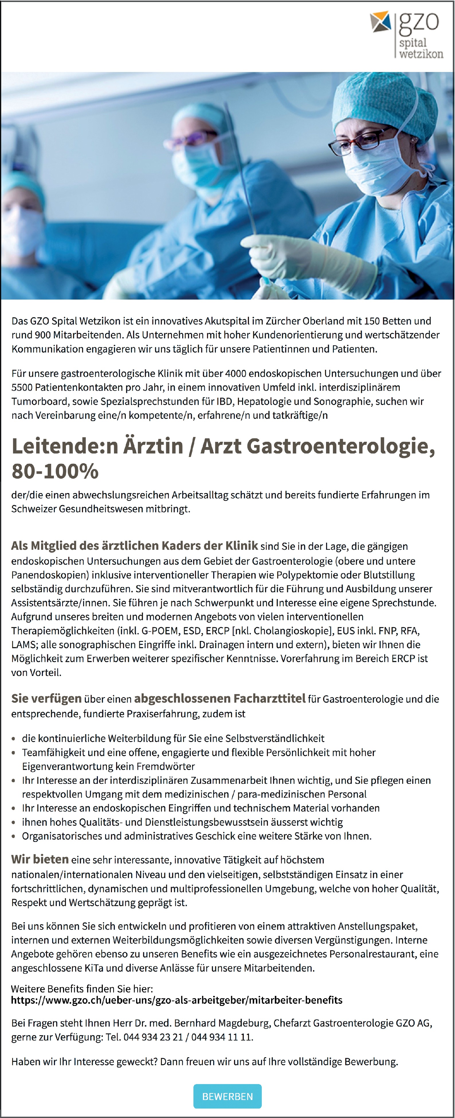 Leitender Arzt m/w/d Gastroenterologie