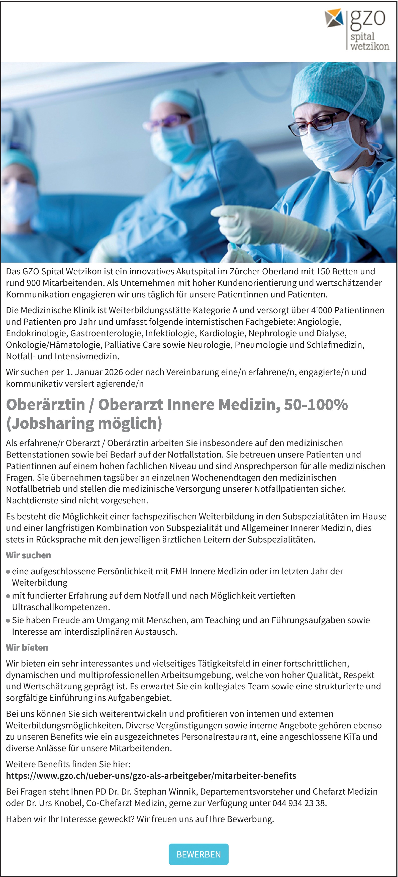 Facharzt / Fachärztin für Allgemeine Innere Medizin