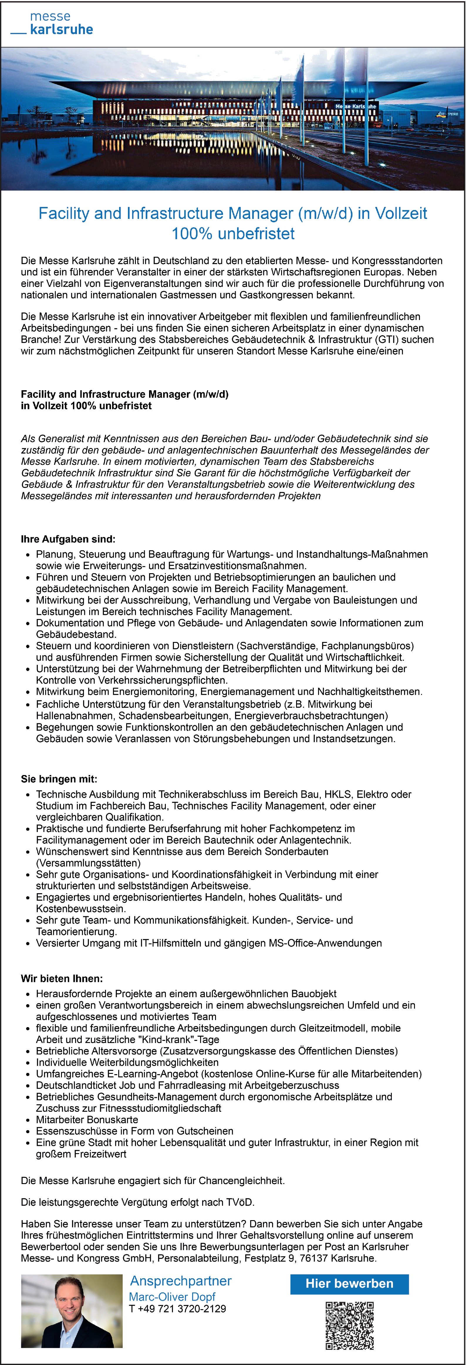 Ingenieur Technisches Facility Management m/w/d