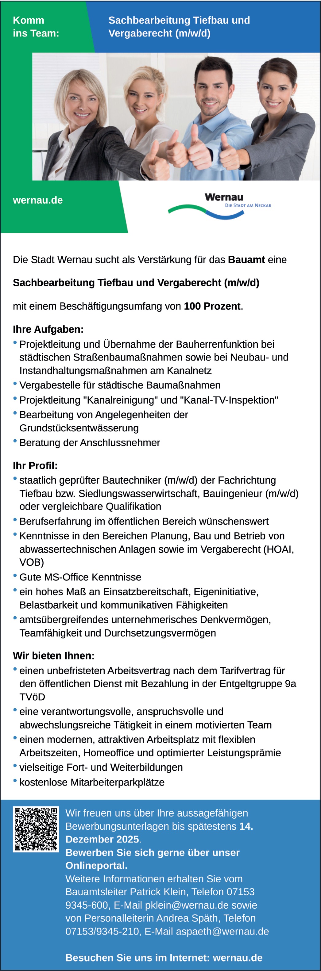 Bauingenieur Tiefbau m/w/d