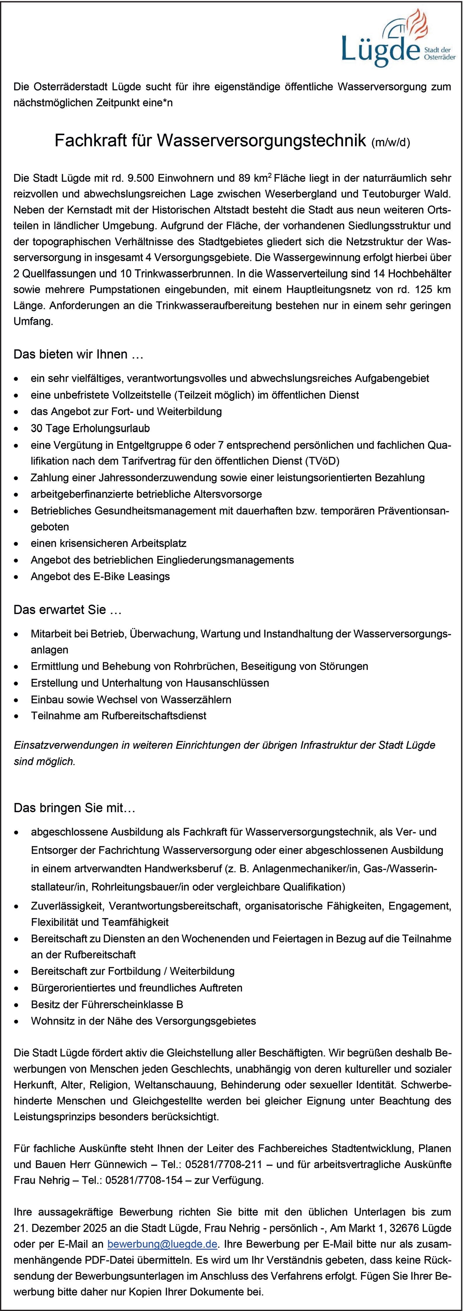 Rohrleitungsbauer m/w/d