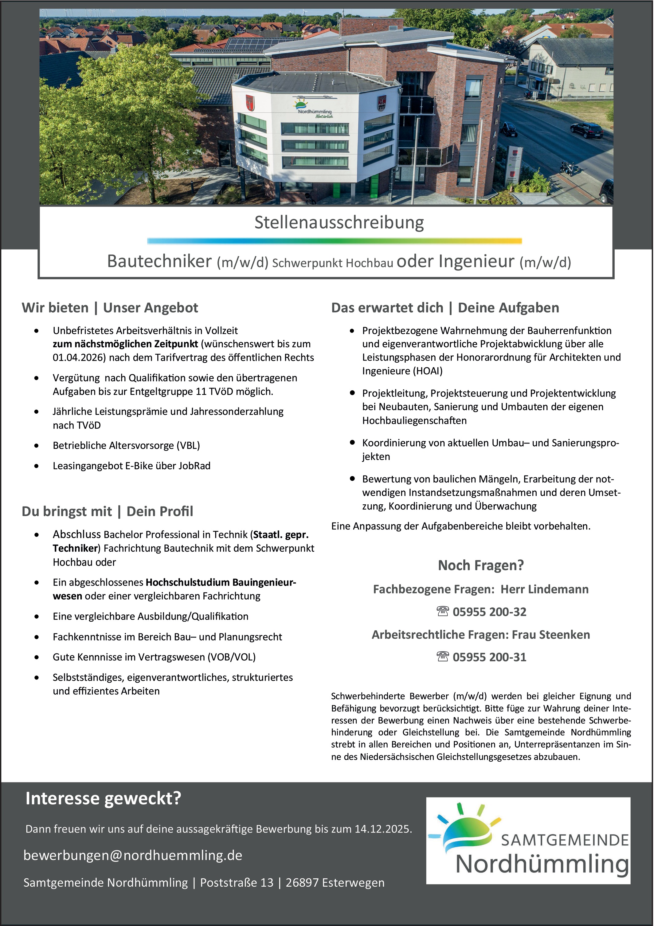 Bauingenieur/in öffentlicher Dienst