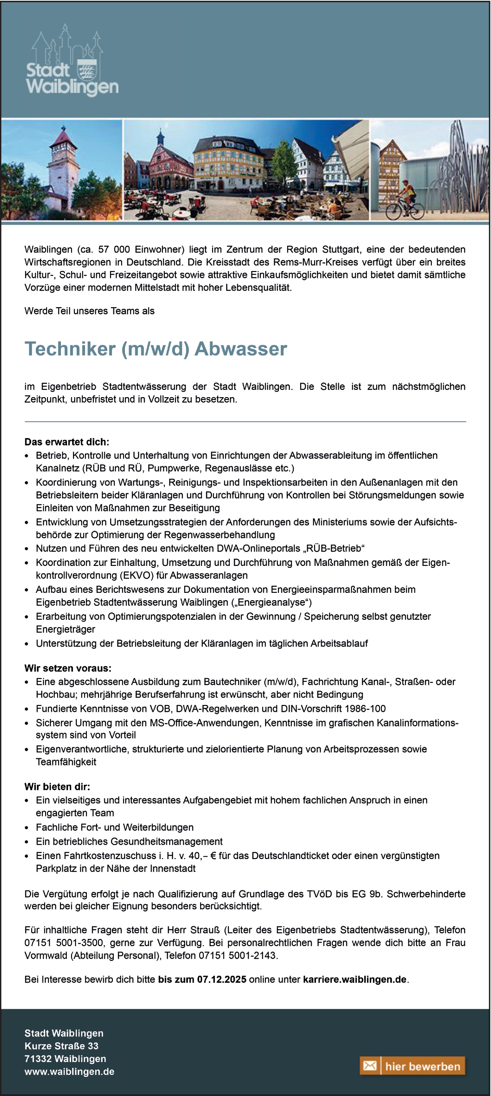 Hochbautechniker (m/w/d)