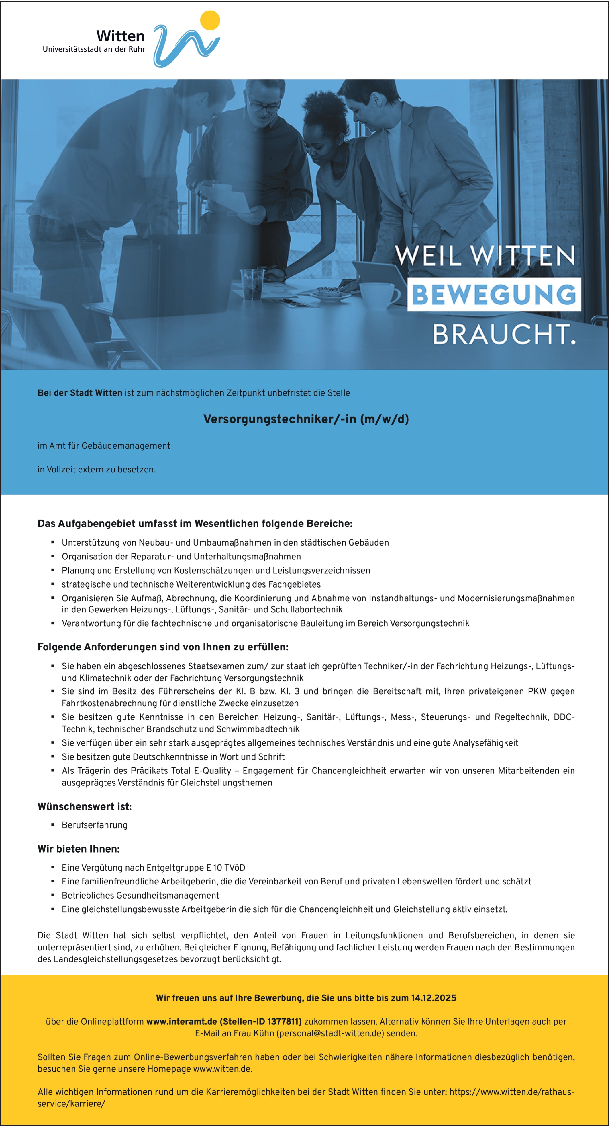 Heizungs-, Lüftungs- und Klimatechniker m/w/d