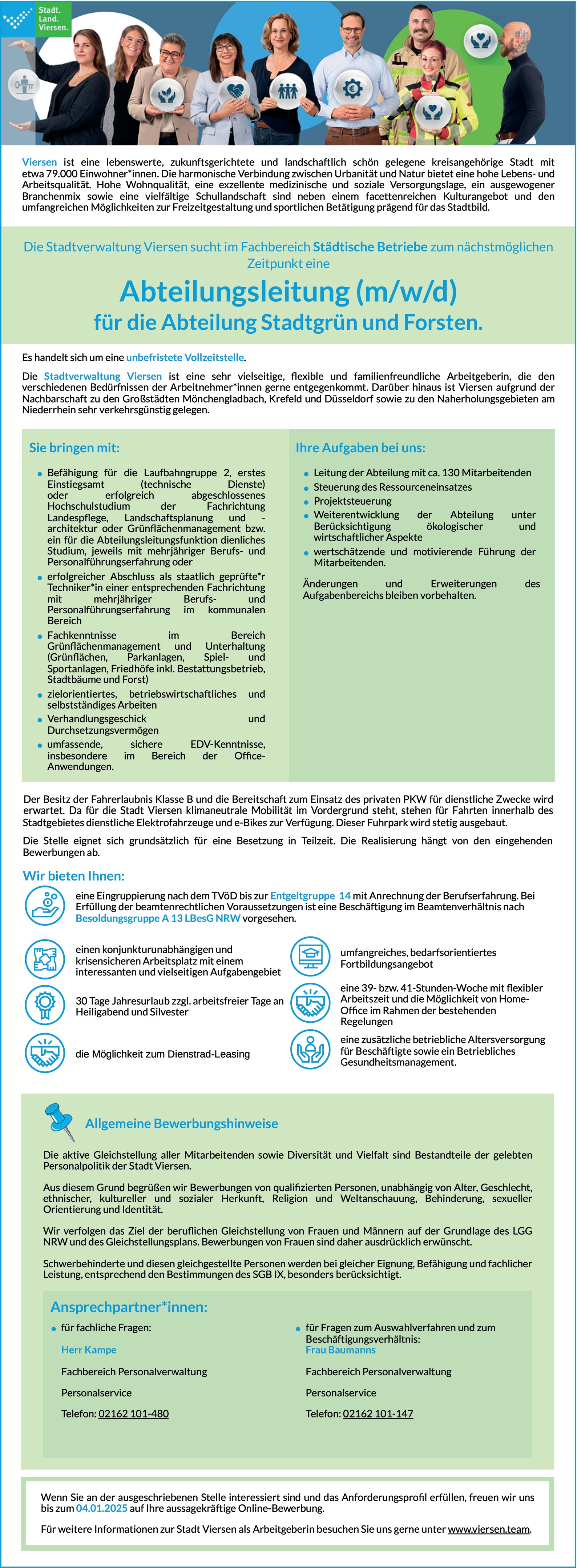 Ingenieur Landespflege, Landschaftsplanung und Architektur als Abteilungsleitung (m/w/d)