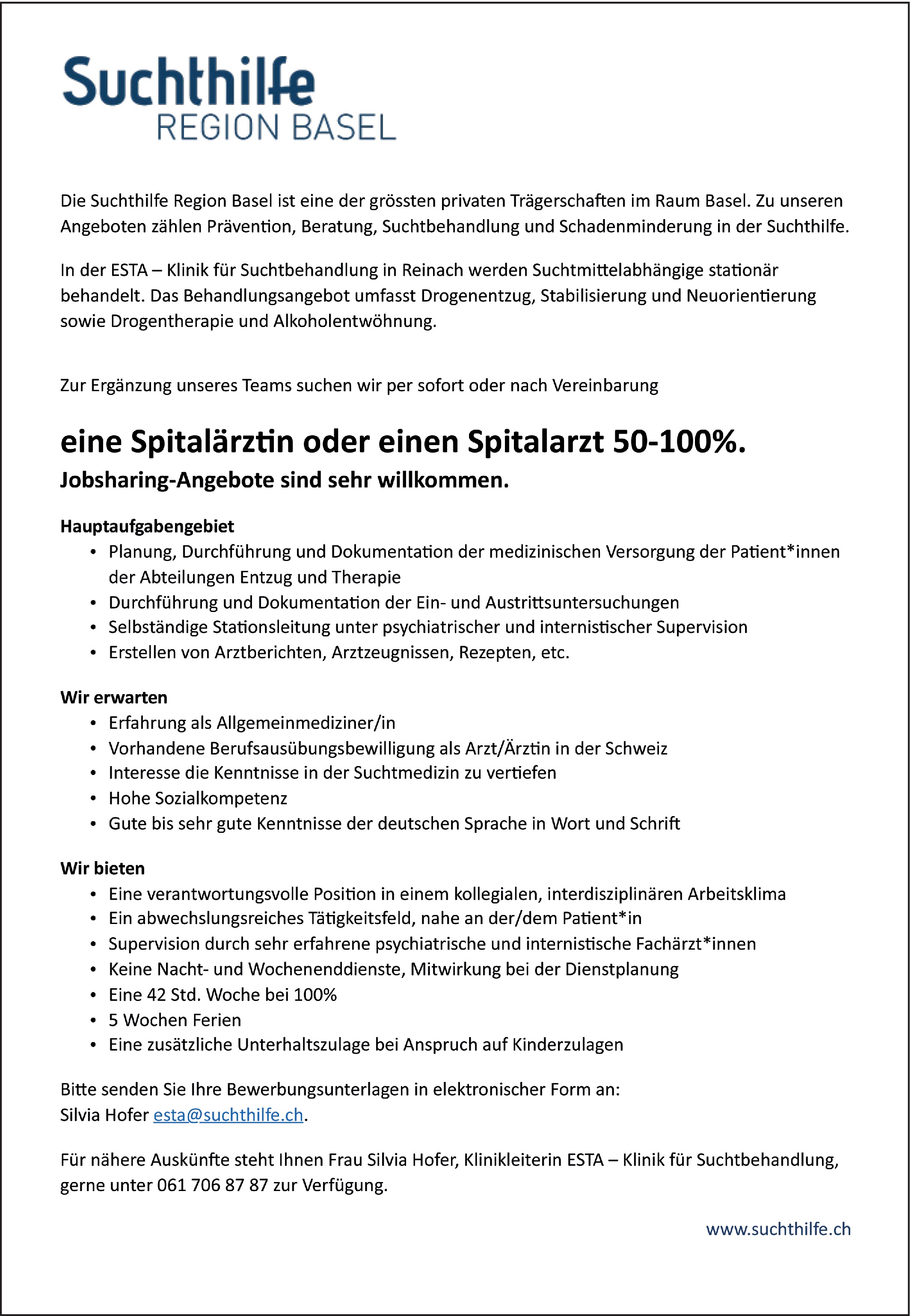 Spitalärztin / Spitalarzt