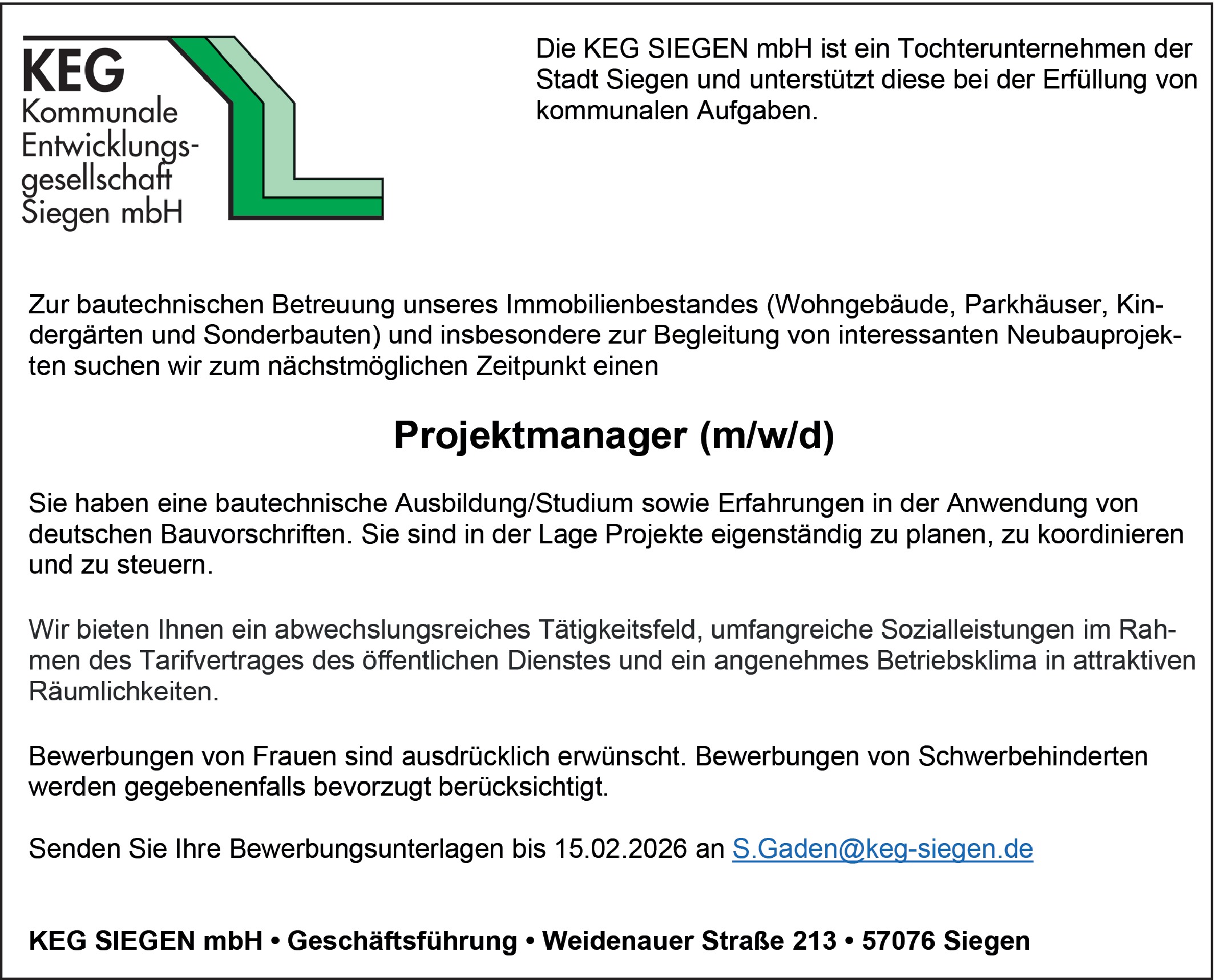 Bauingenieur (m/w/d)