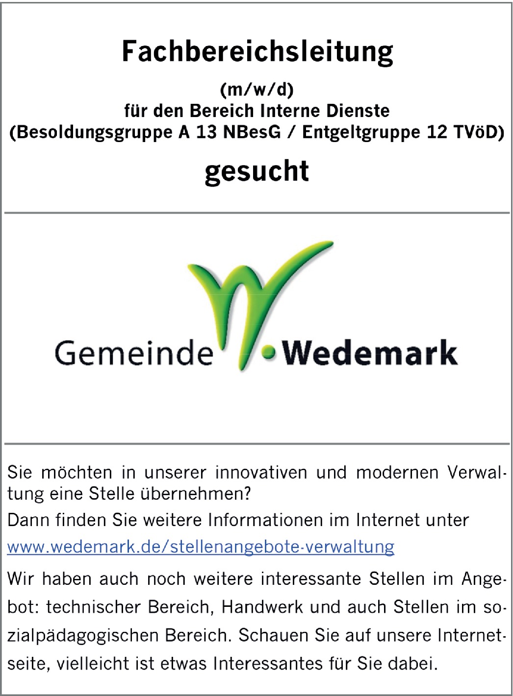 Dipl.-Verwaltungswirt (m/w/d)