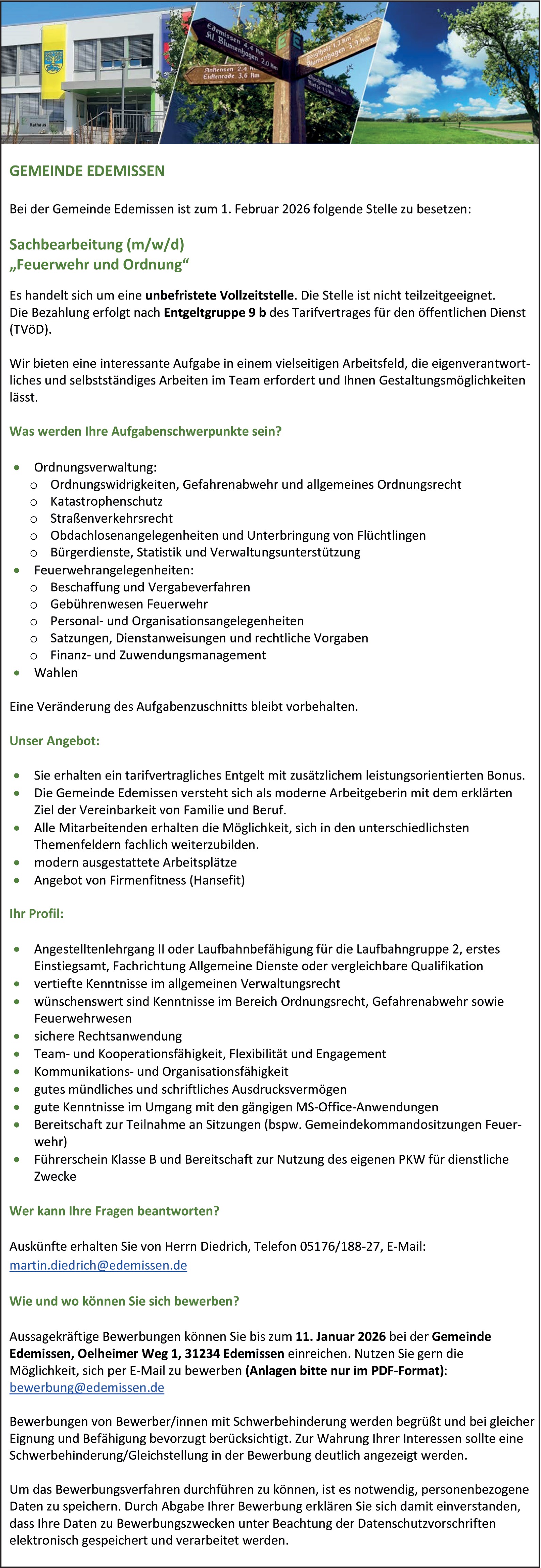 Sachbearbeiter Verwaltung (m/w/d)