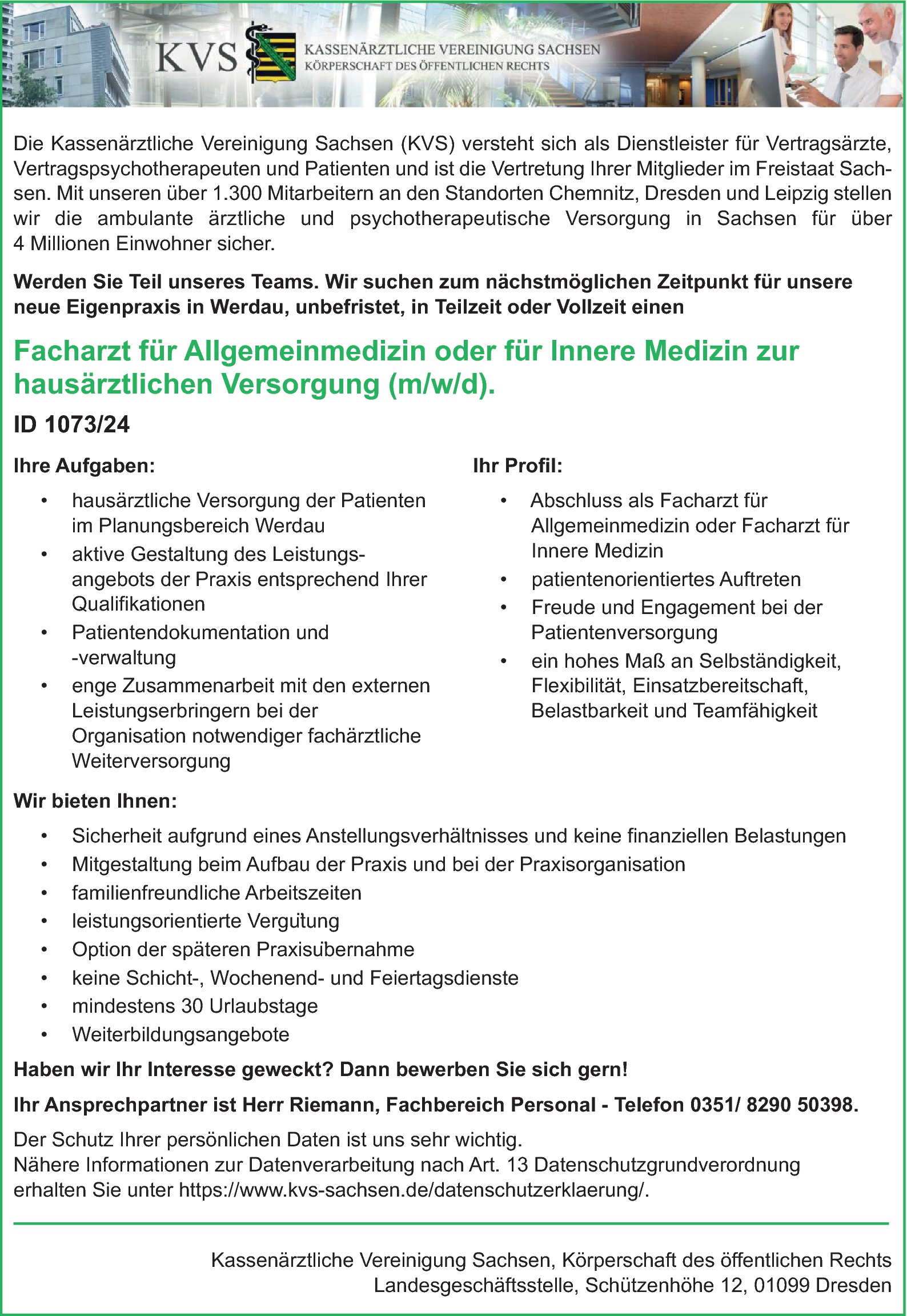 Facharzt Innere Medizin (m/w/d)