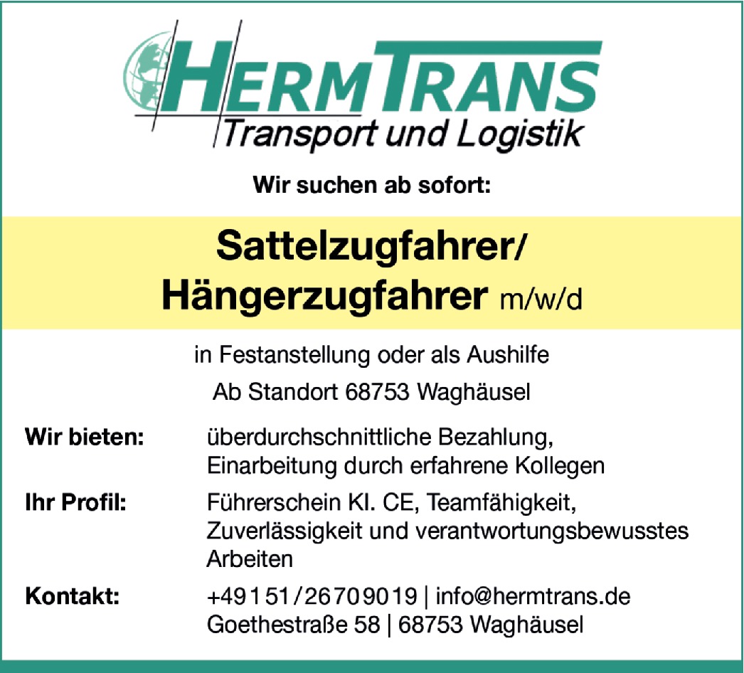 Sattelzugfahrer m/w/d