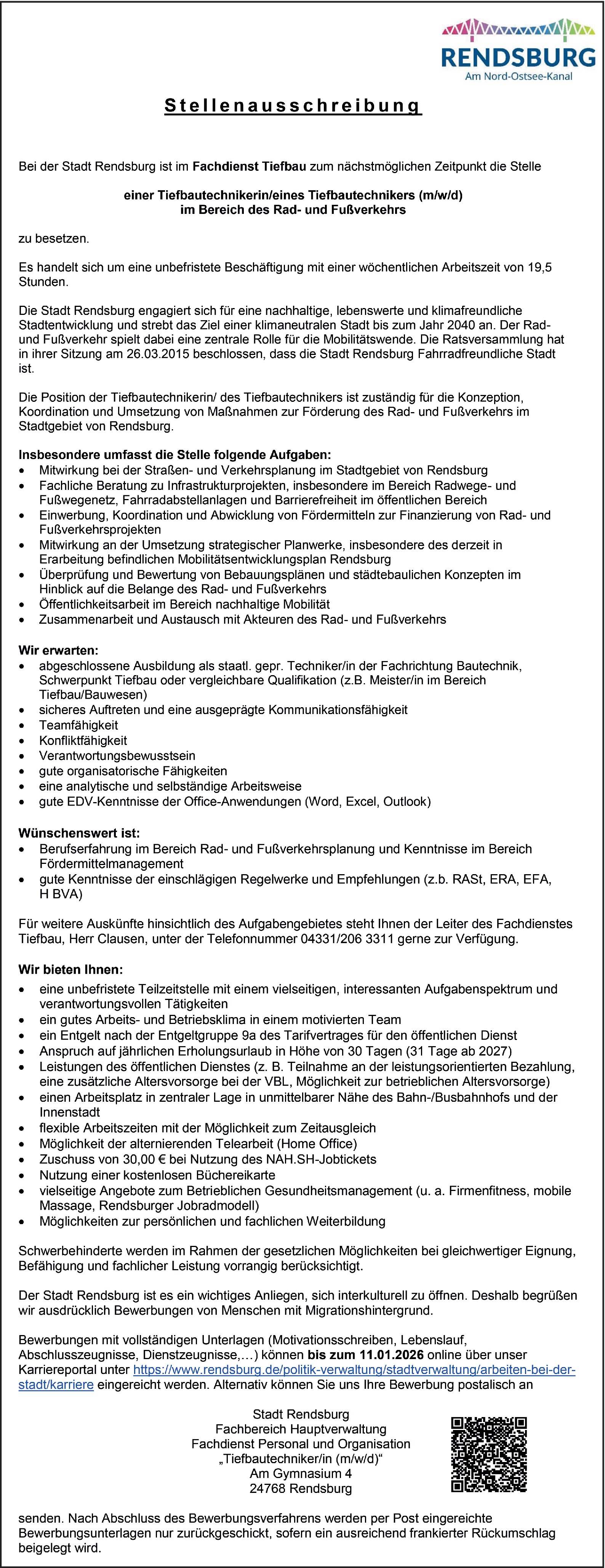Techniker Tiefbau m/w/d