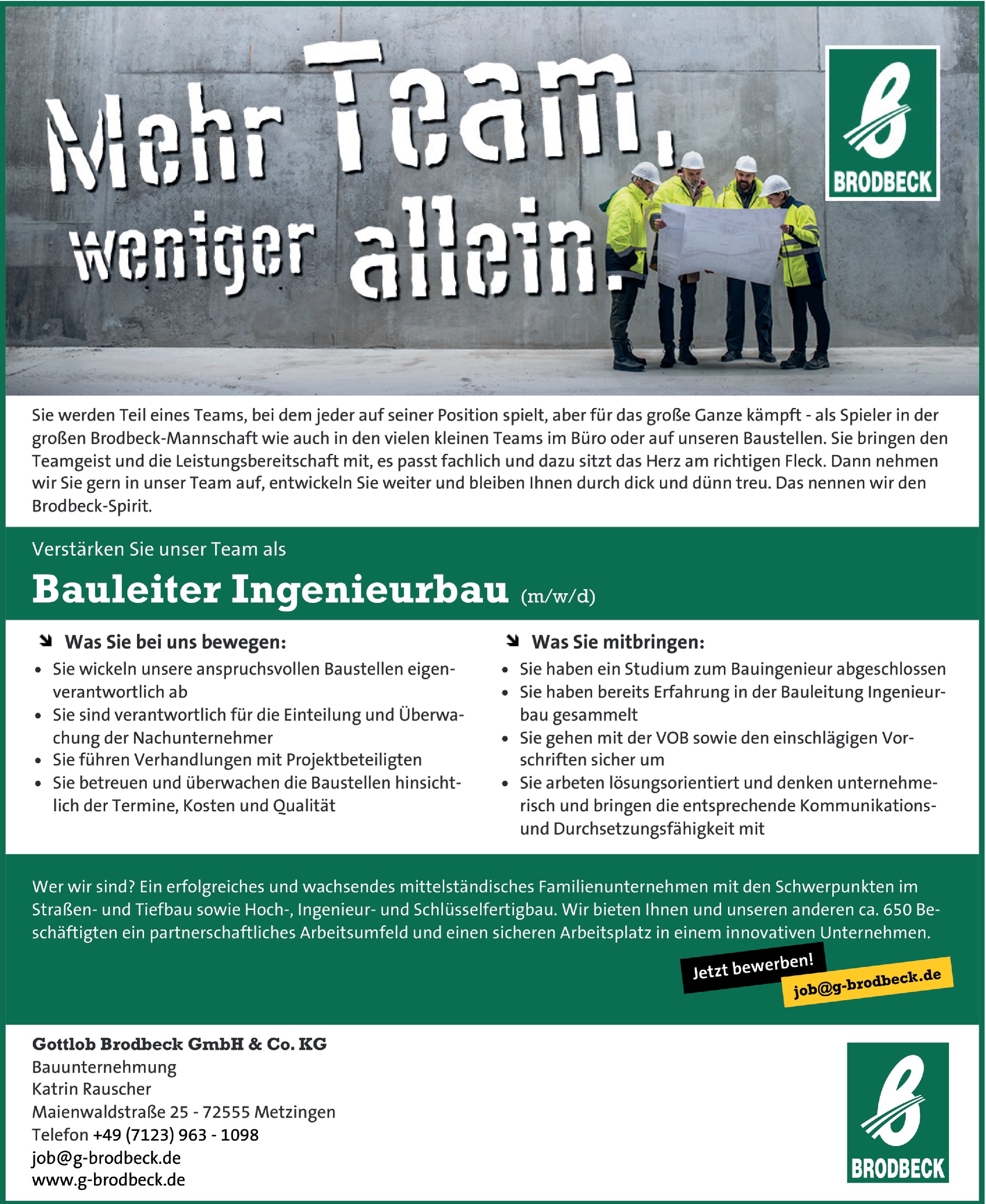 Bauleiter Ingenieurbau (m/w/d)