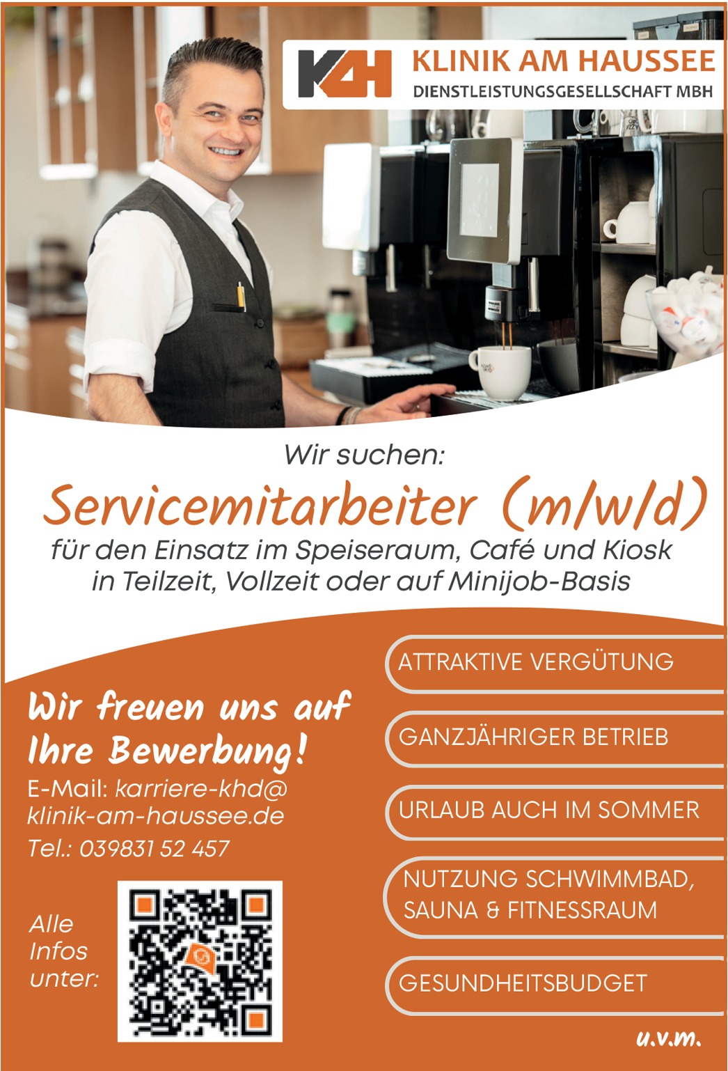 Servicemitarbeiter m/w/d Café und Kiosk