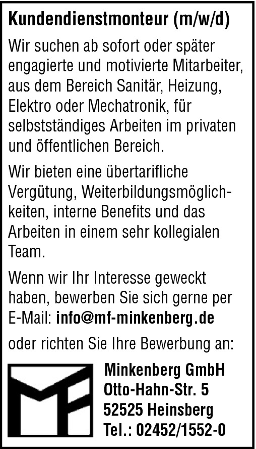 Kundendienstmonteur m/w/d