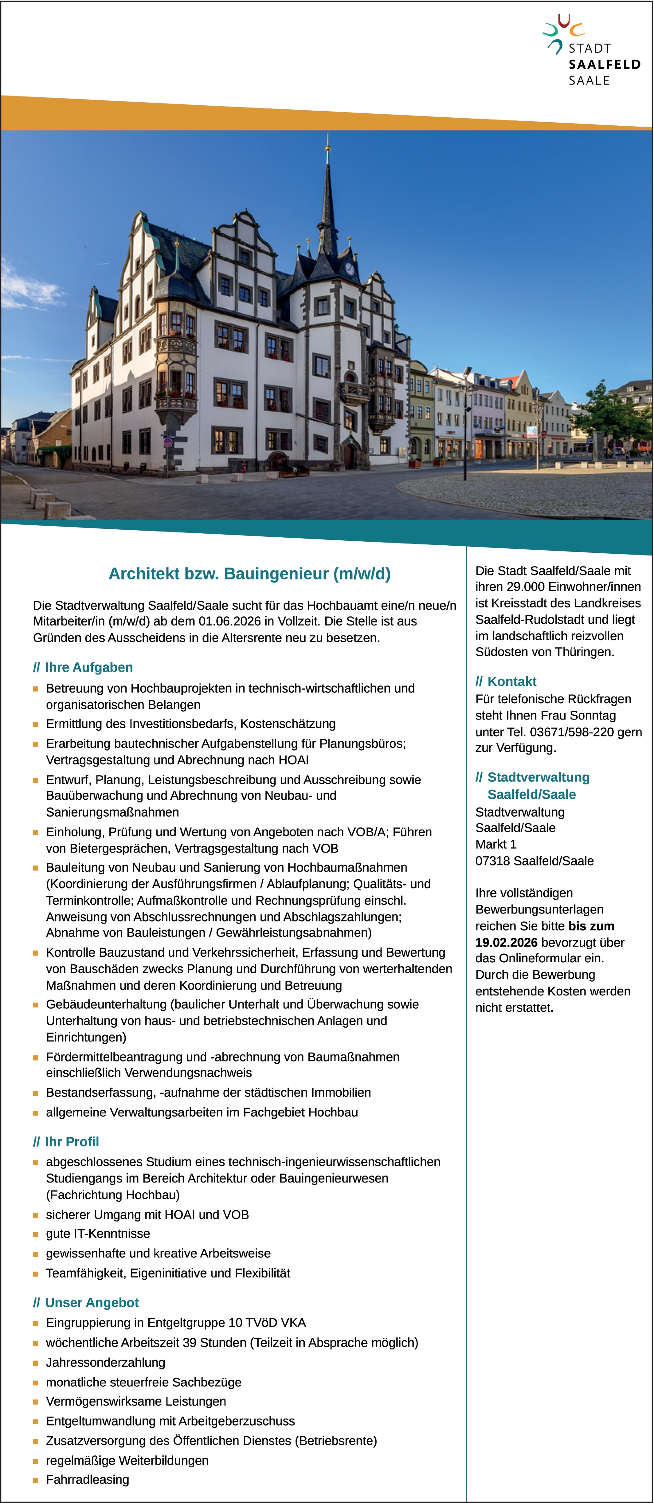 Architekt oder Bauingenieur m/w/d