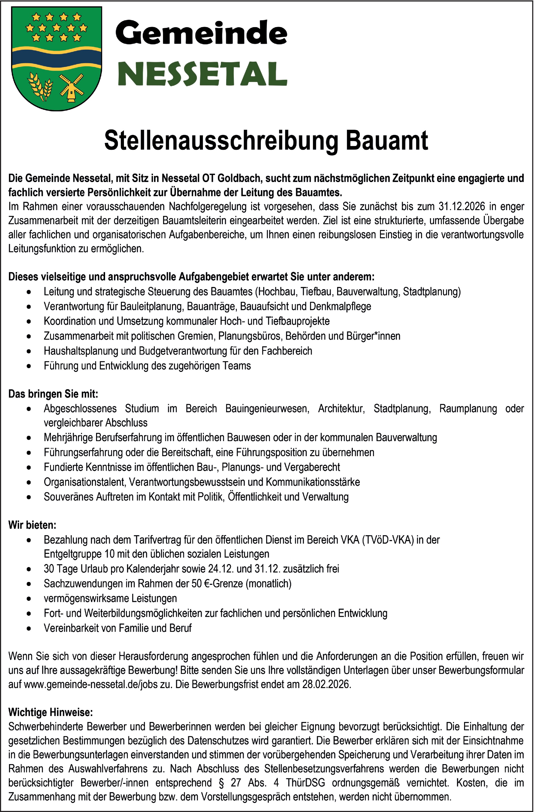 Stadtplaner/in öffentlicher Dienst 