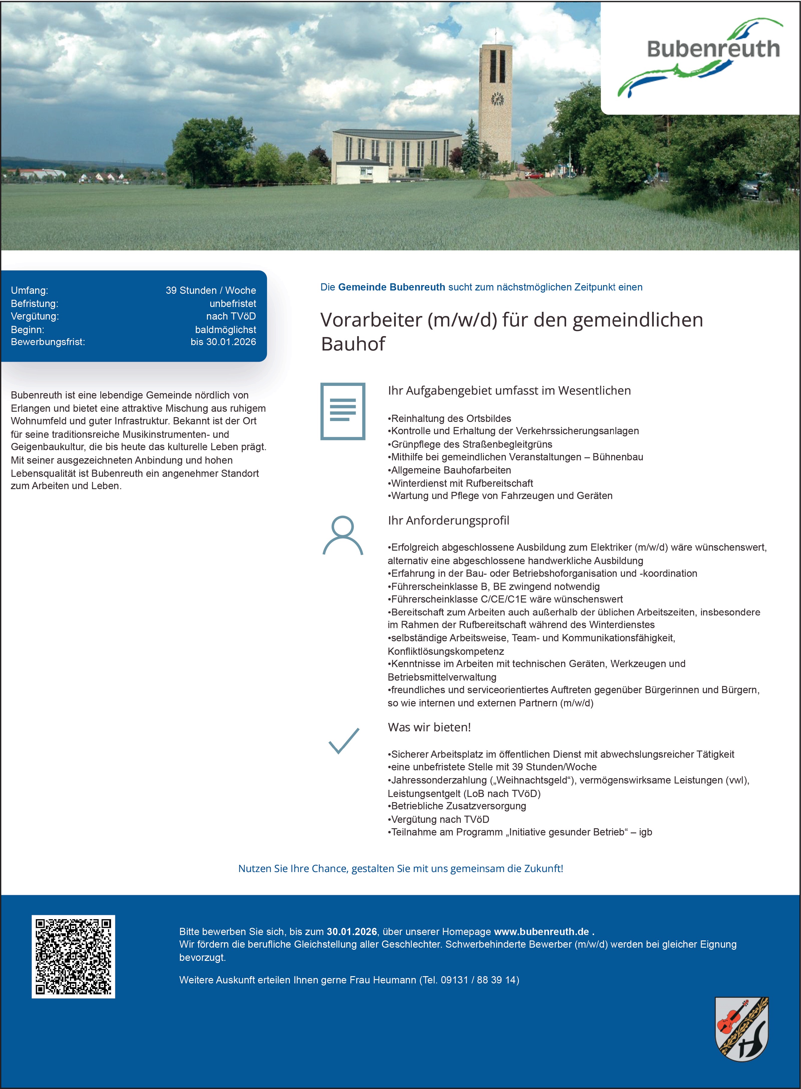 Elektriker / Elektroniker für den Bauhof (m/w/d)