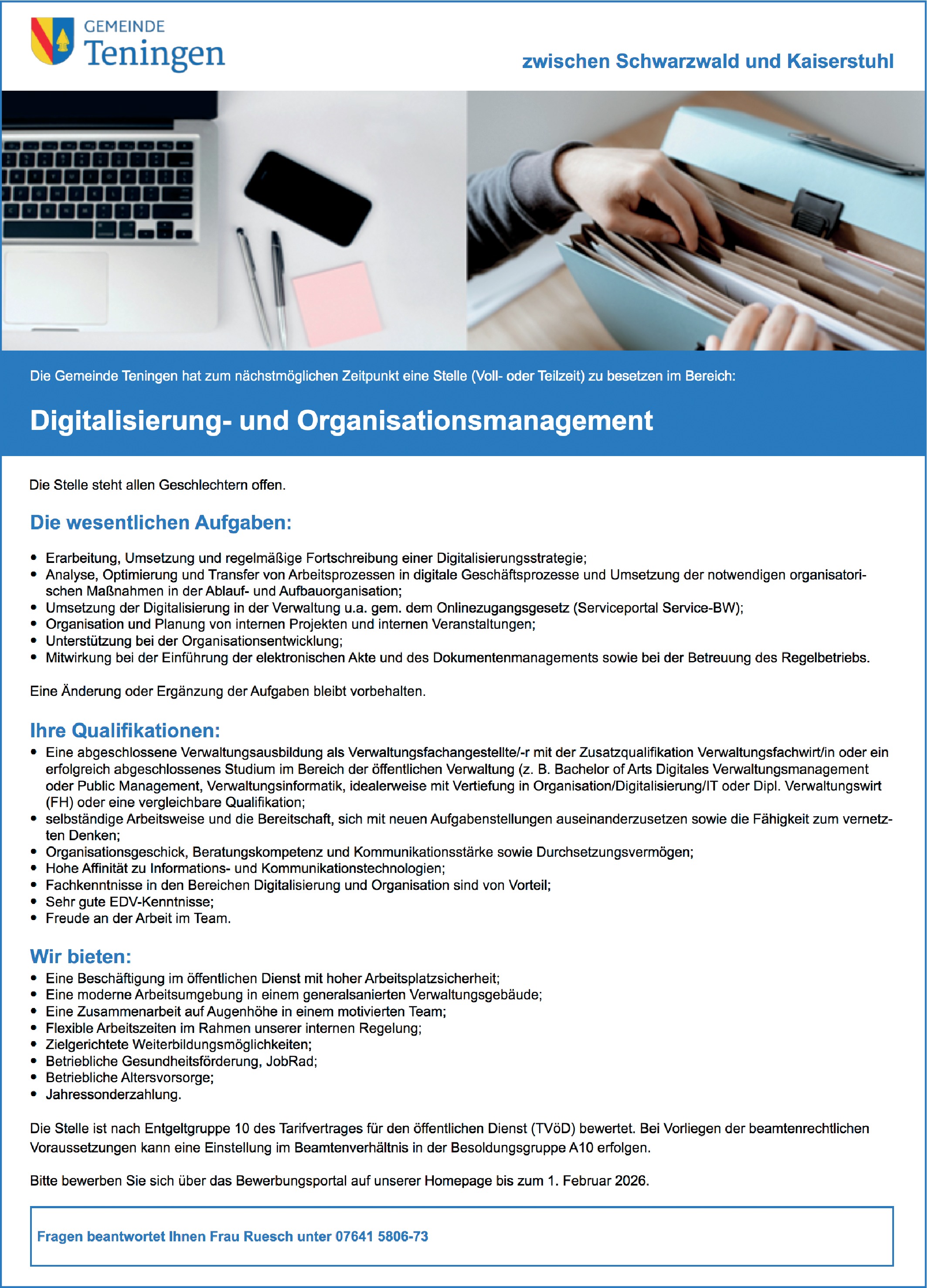  Verwaltungsfachangestellte/-r m/w/d