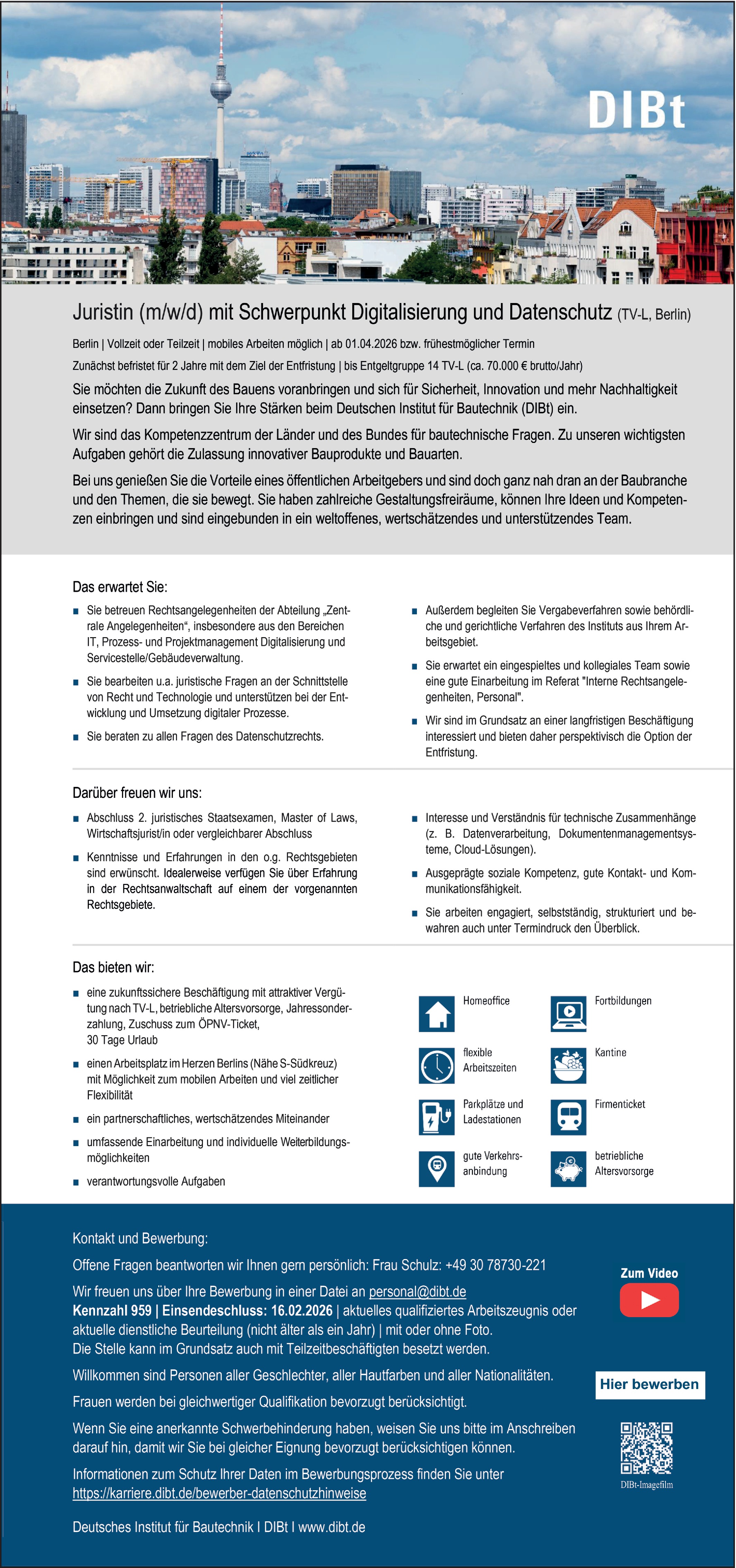 Jurist/in öffentlicher Dienst Berlin