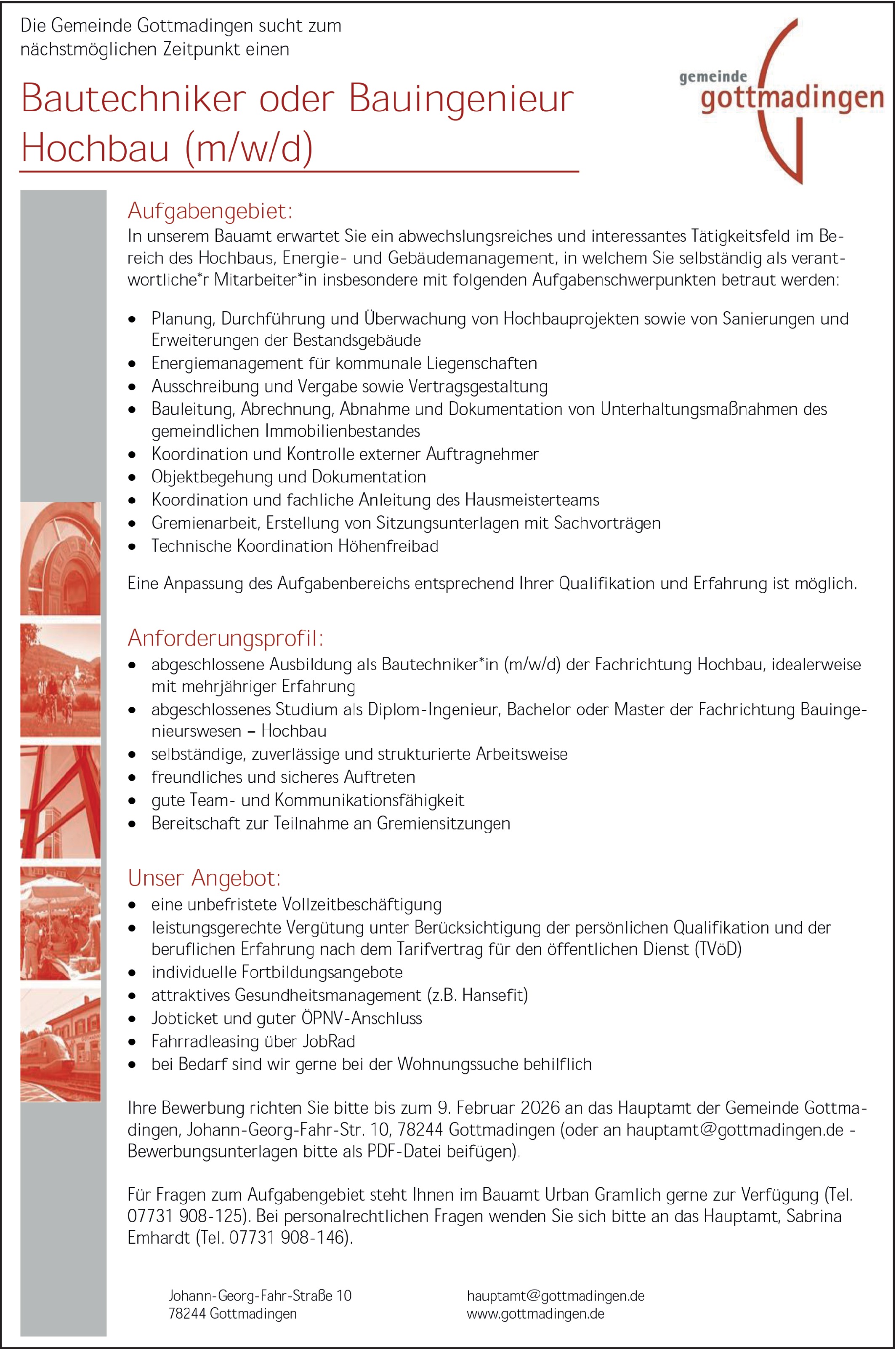 Bautechniker / Bauingenieur Hochbau (m/w/d)