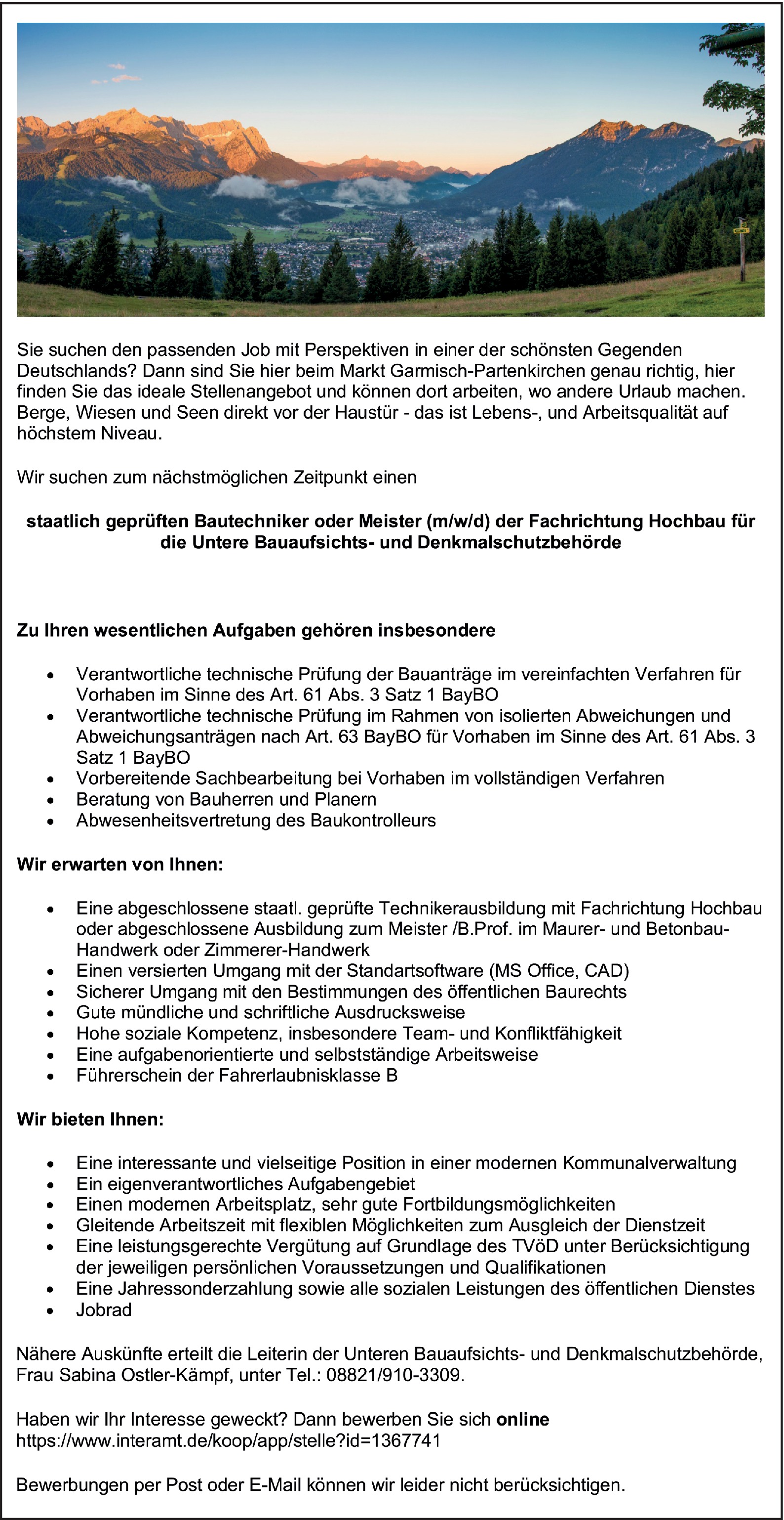 staatlich geprüften Bautechniker m/w/d