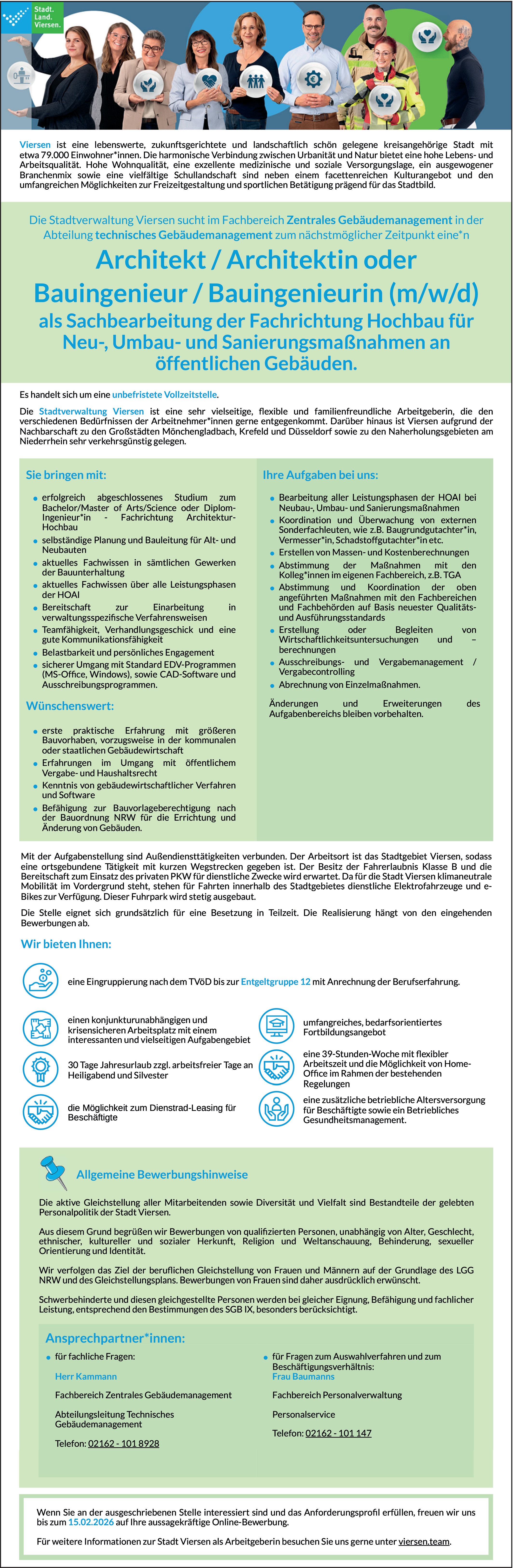 Architekt oder Bauingenieur Hochbau (m/w/d)