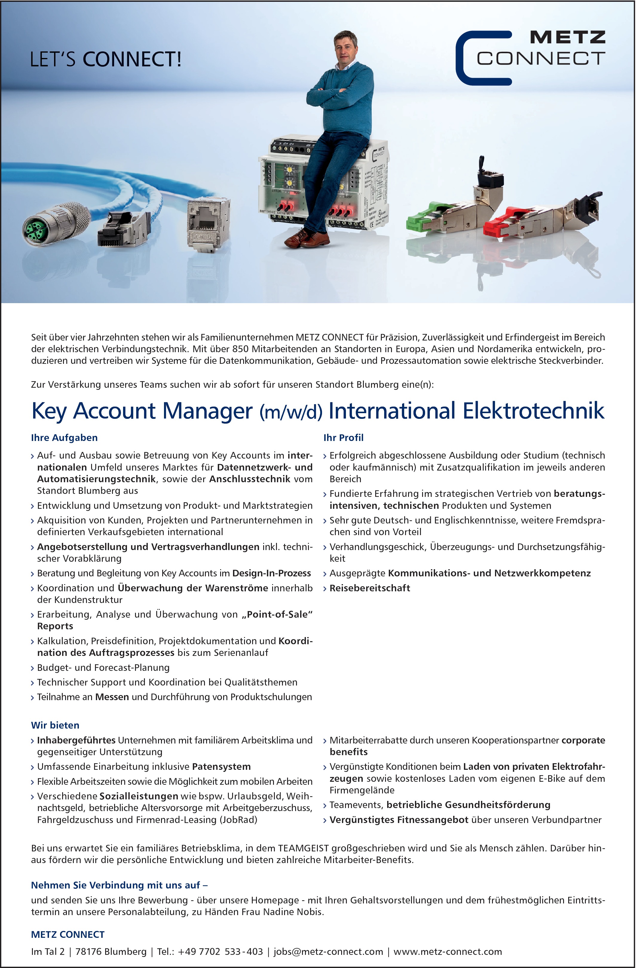 Key Account Manager m/w/d International Elektrotechnik