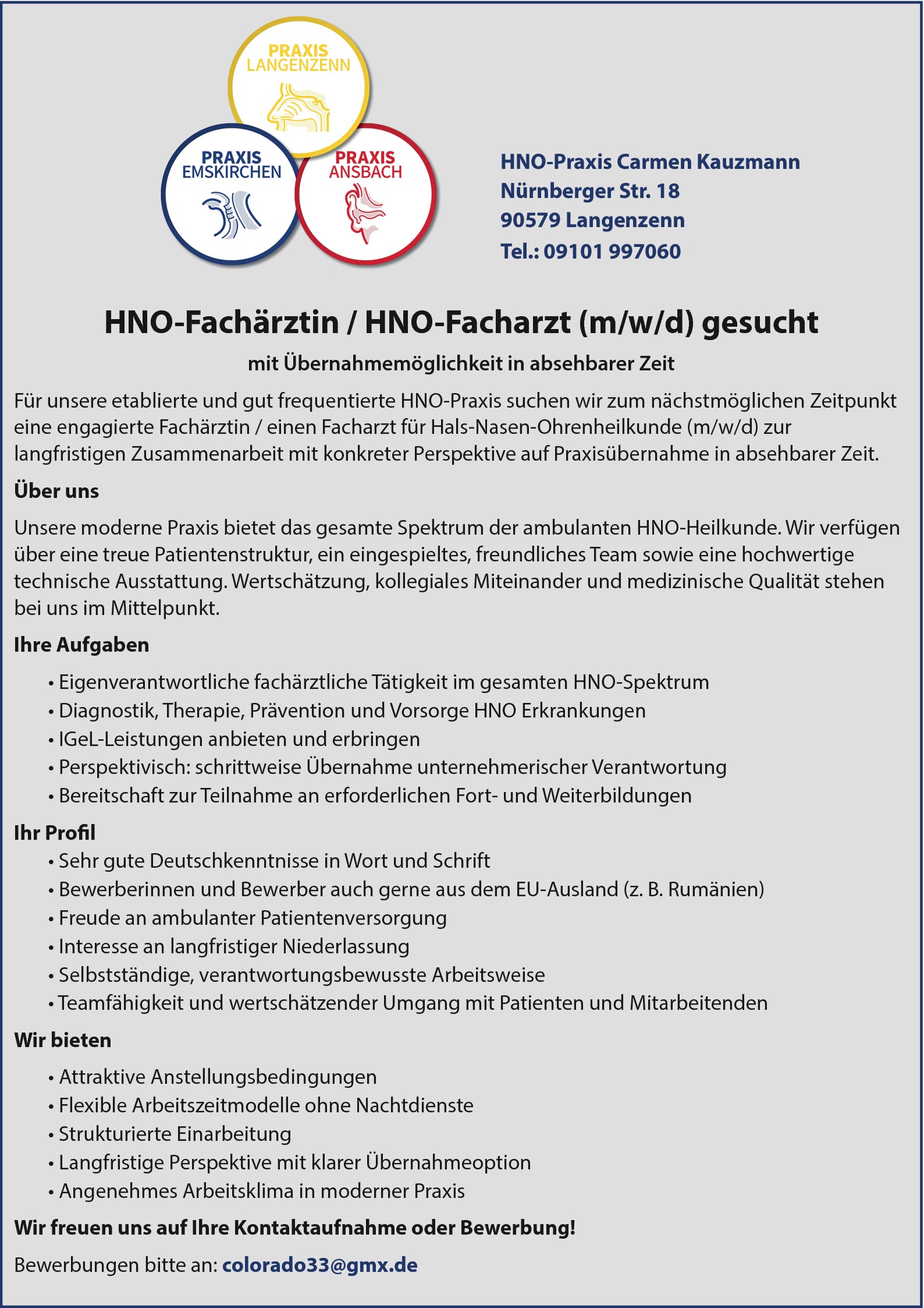 HNO-Facharzt m/w/d