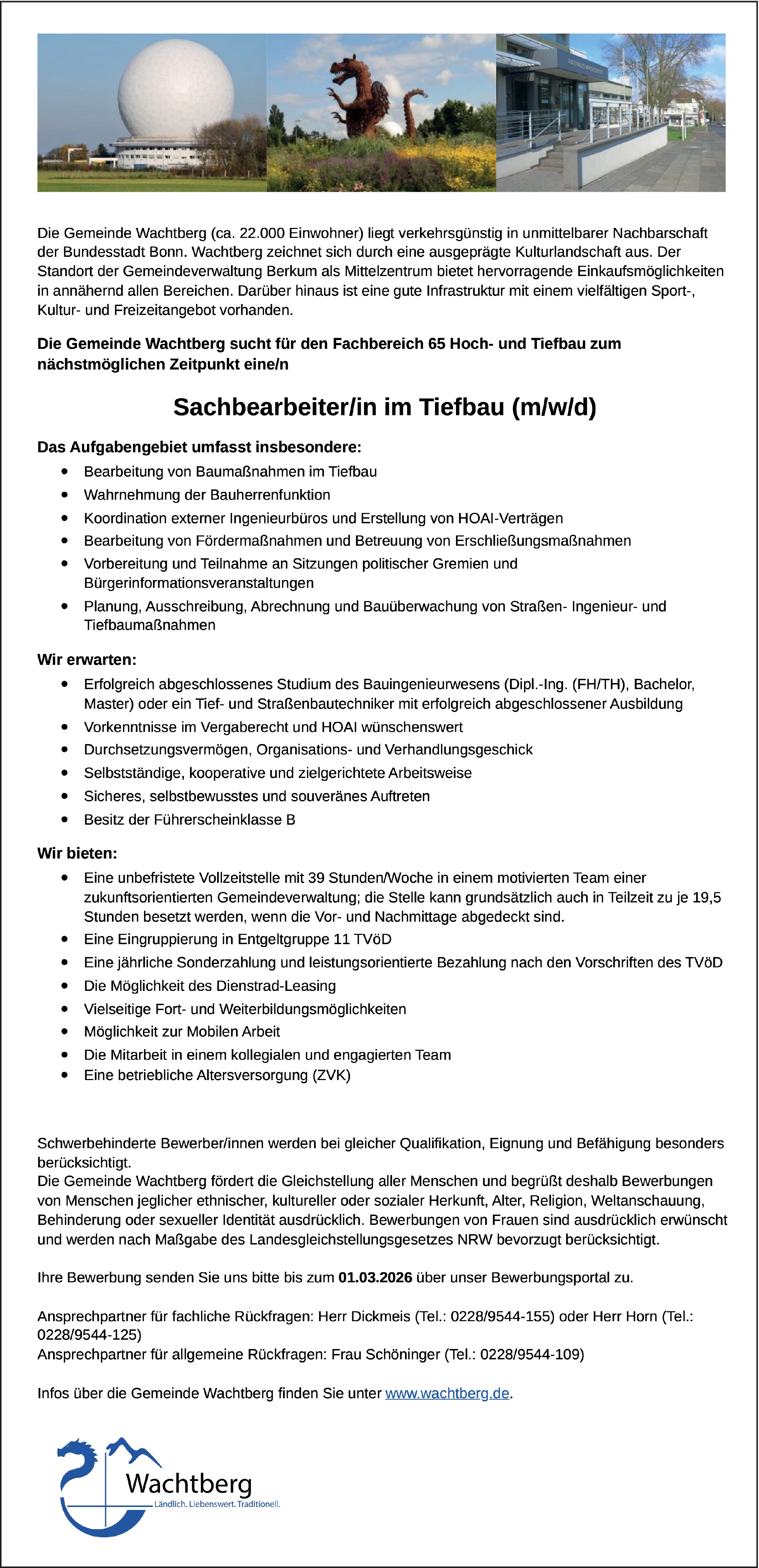 Sachbearbeiter/in Tiefbau