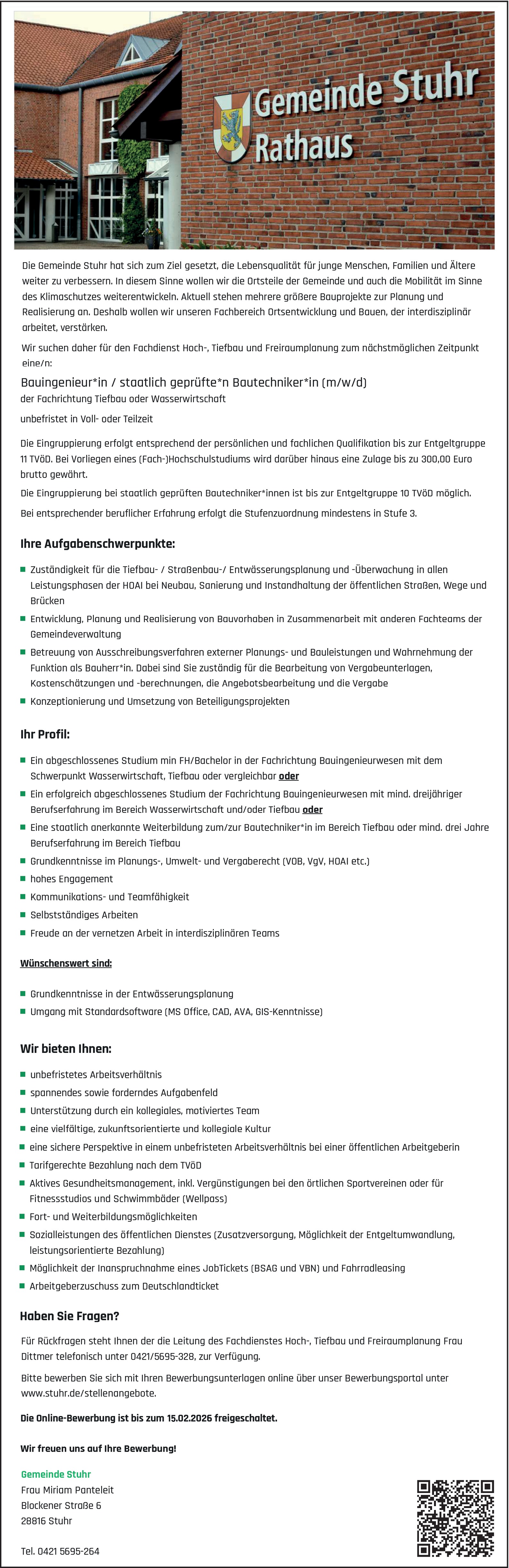 Bauingenieur Wasserwirtschaft m/w/d