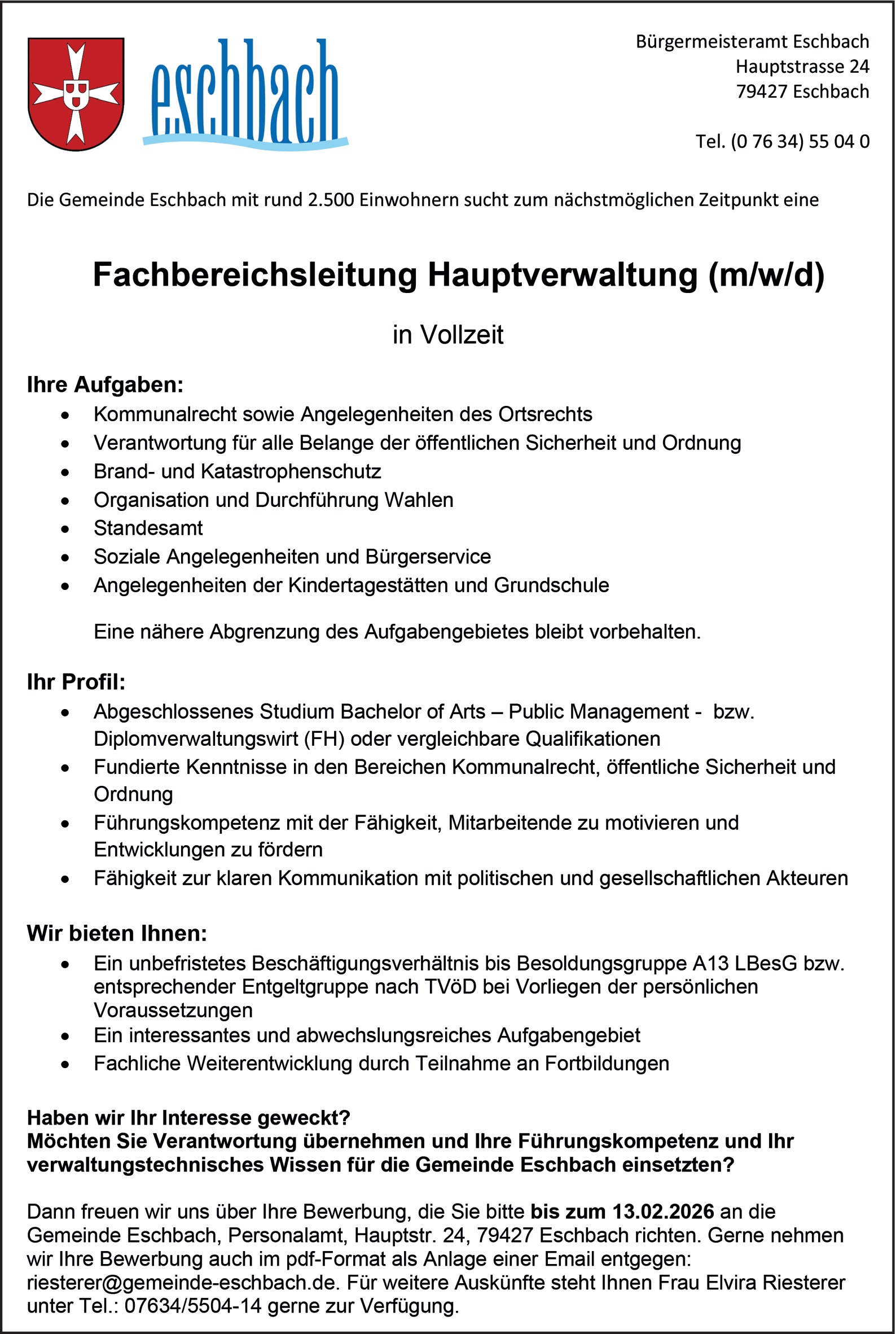 Bachelor of Arts Public Management (FH)  (wmd)