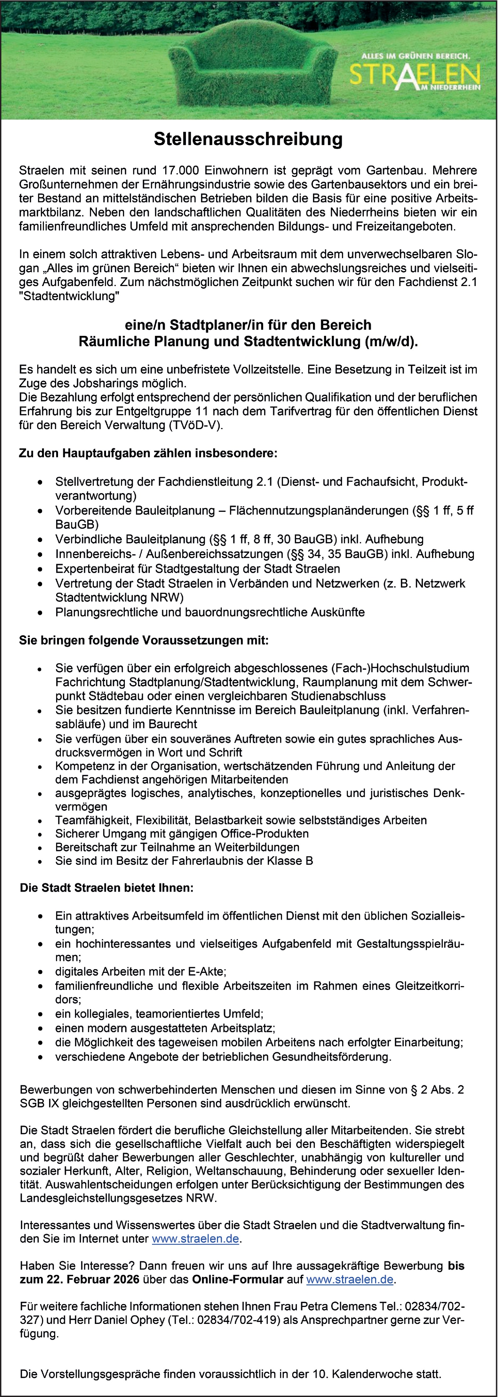 Stadtplaner/in Räumliche Planung und Stadtentwicklung