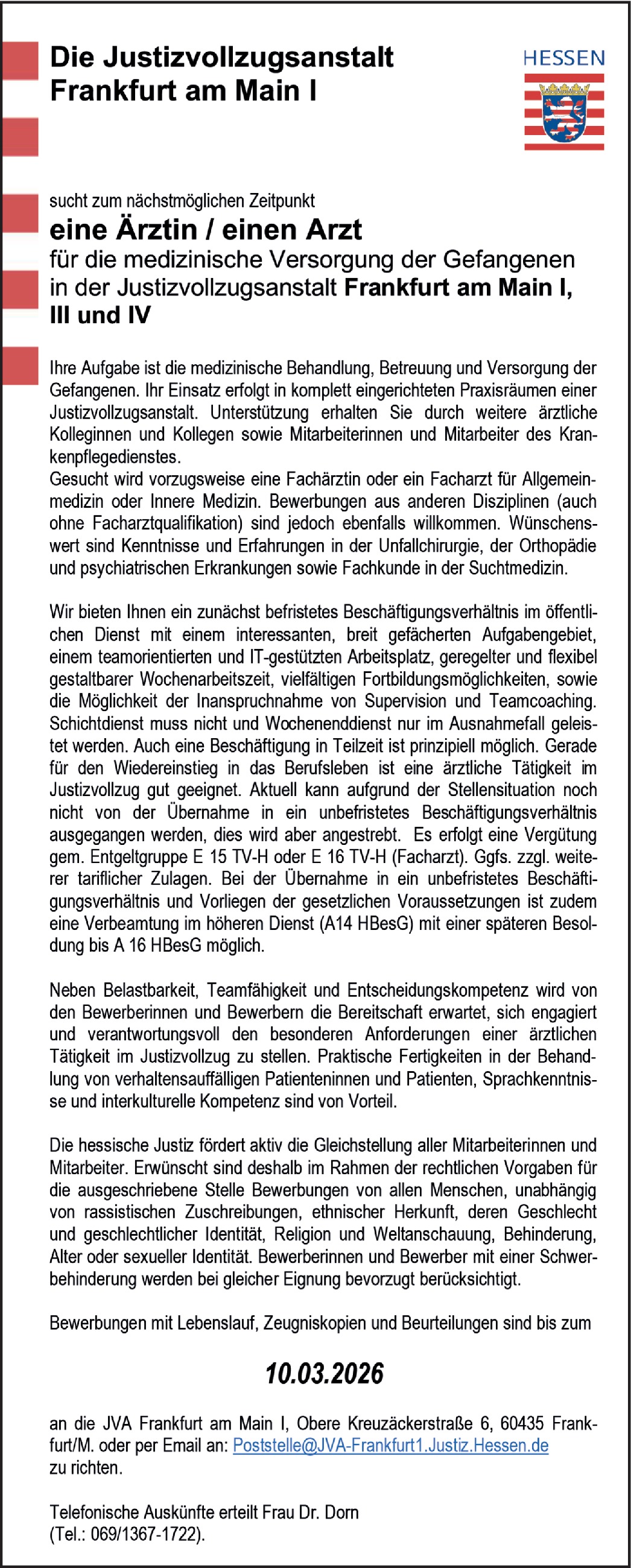 Facharzt Allgemeinmedizin (m/w/d)