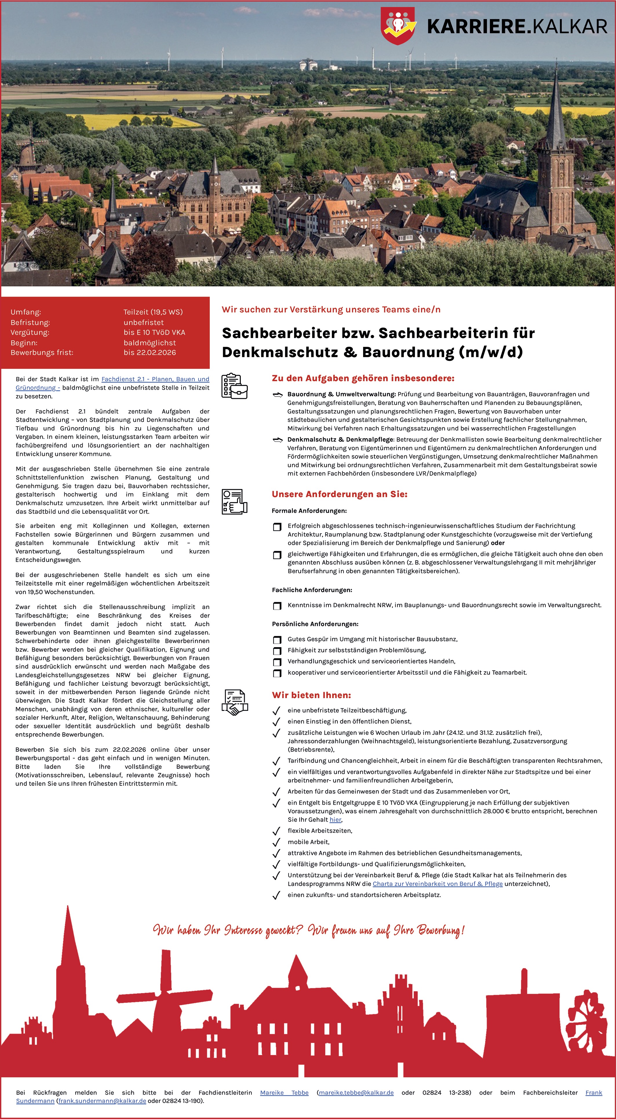 Sachbearbeiter Denkmalschutz & Bauordnung (m/w/d)