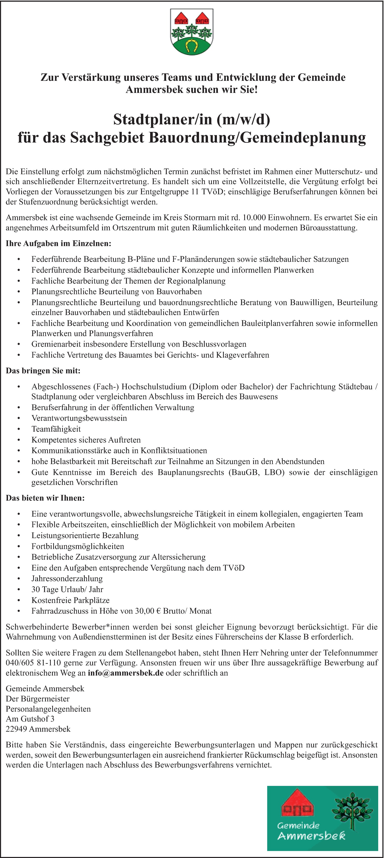 Stadtplaner/in (m/w/d)