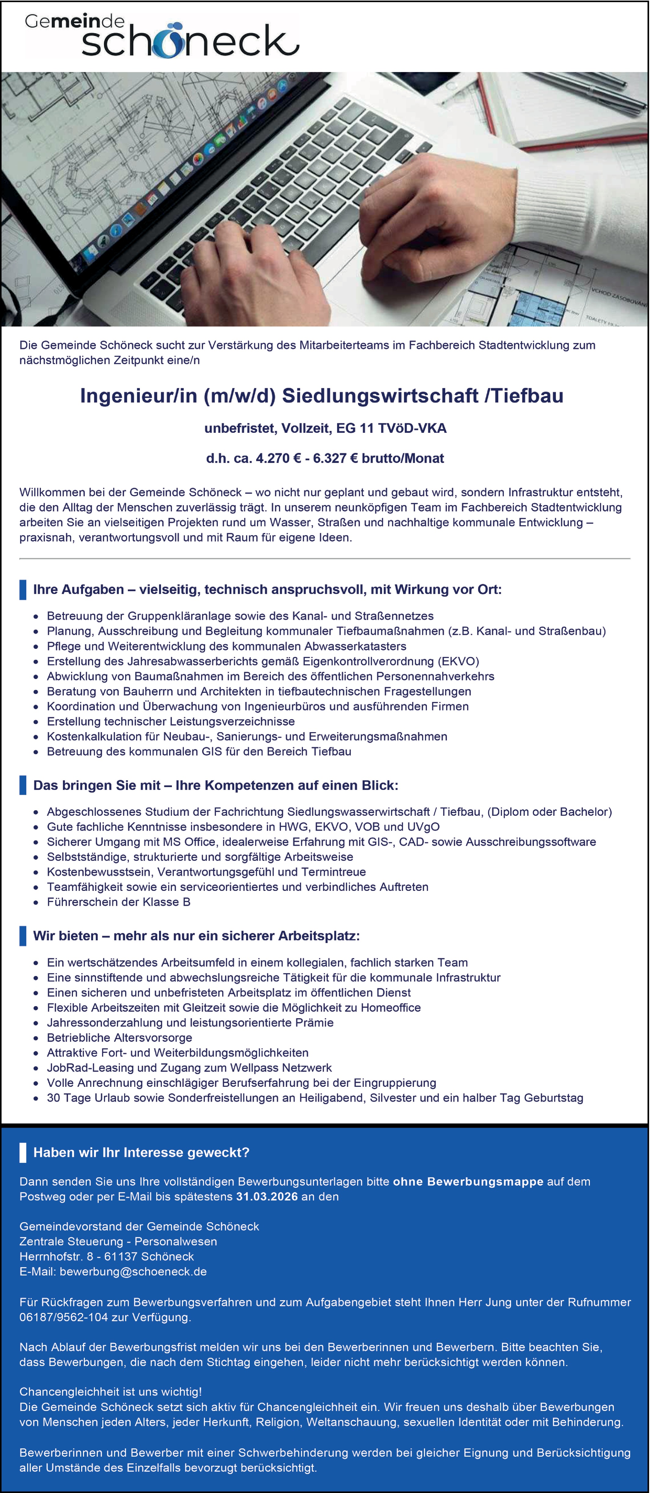 Bauingenieur Tiefbau m/w/d