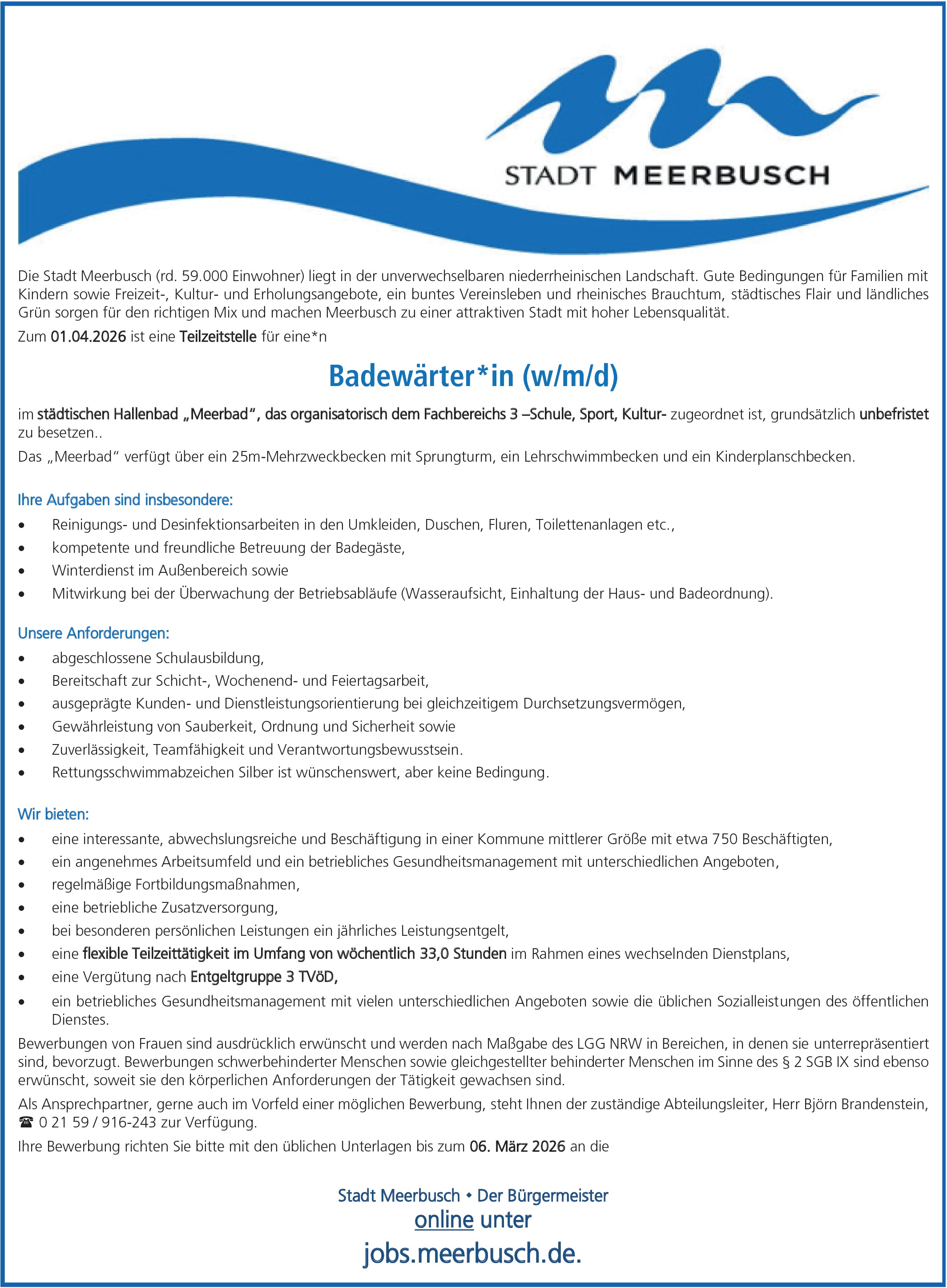 Badewärter*in (w/m/d)