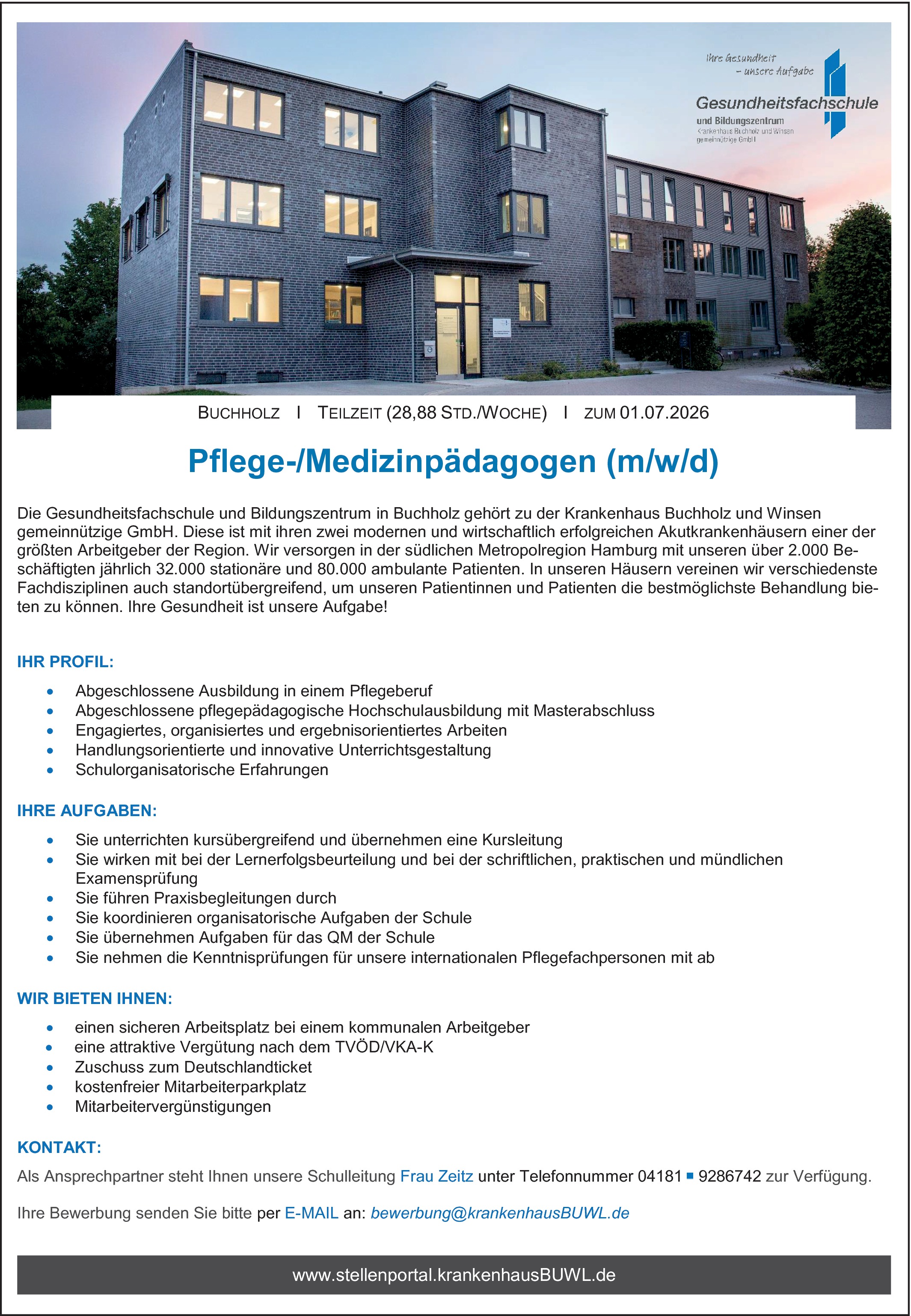 Pflegepädagogen m/w/d