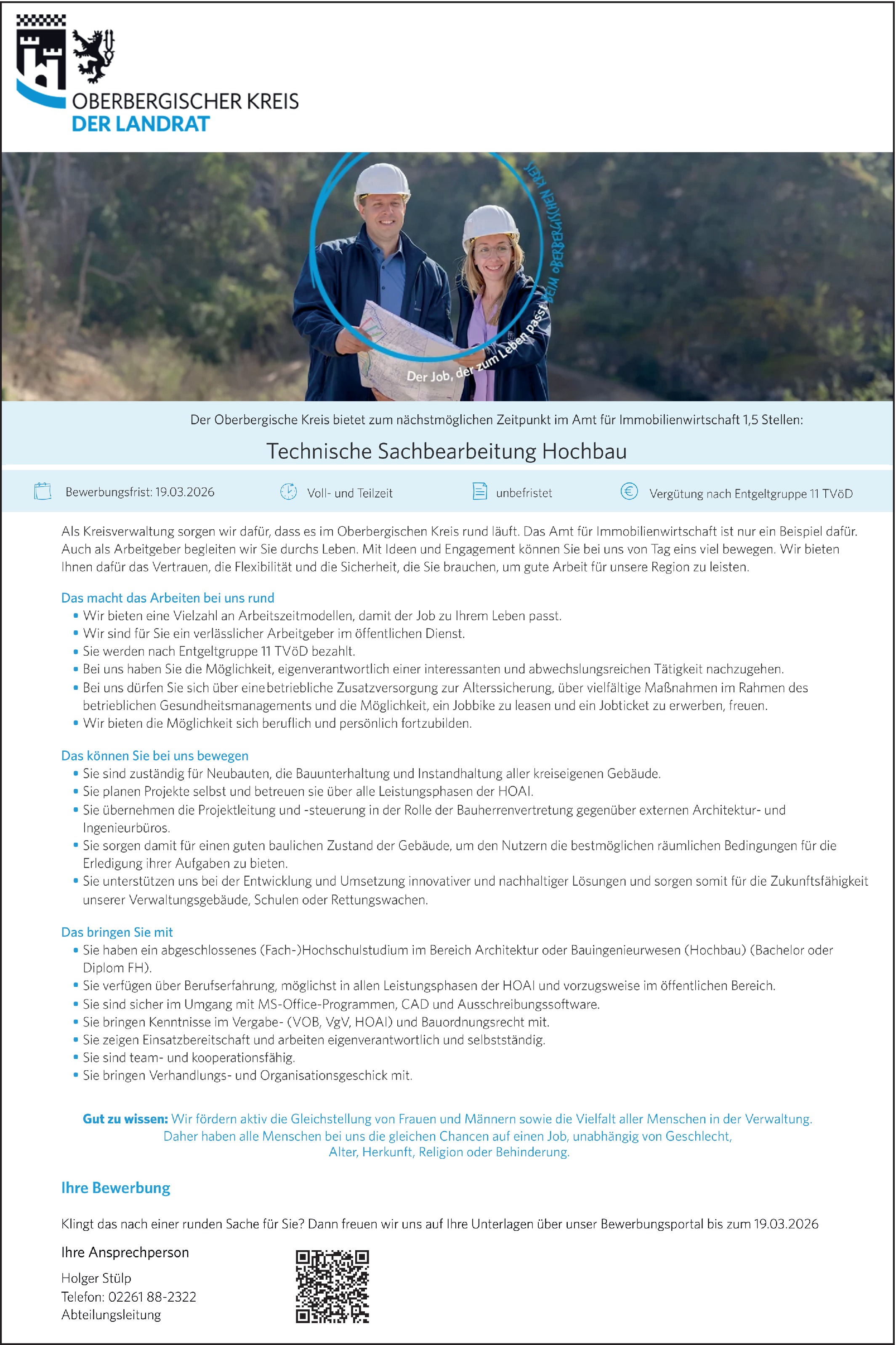 Technische Sachbearbeitung Hochbau m/w/d