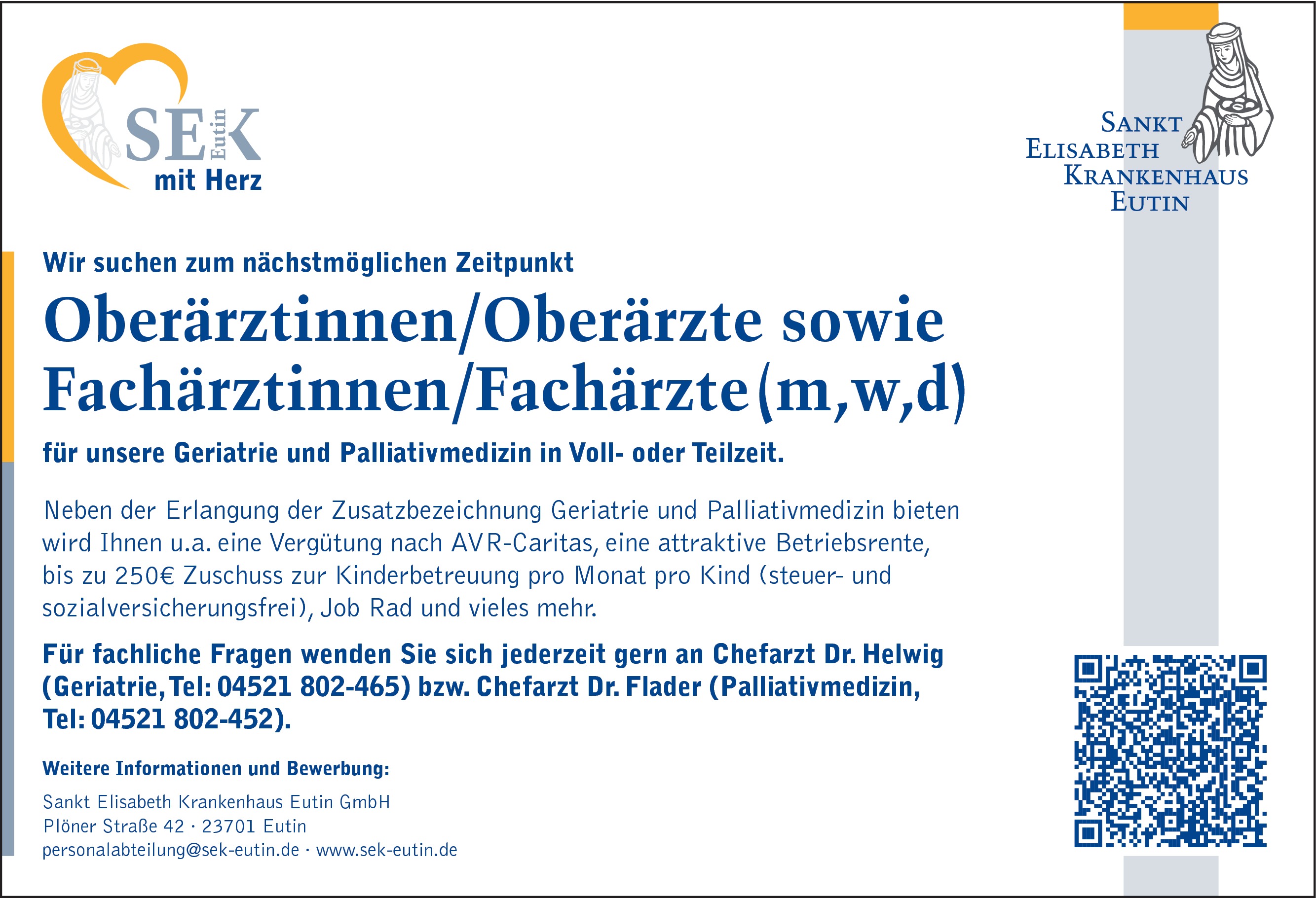 Oberärztinnen/Oberärzte m/w/d Geriatrie