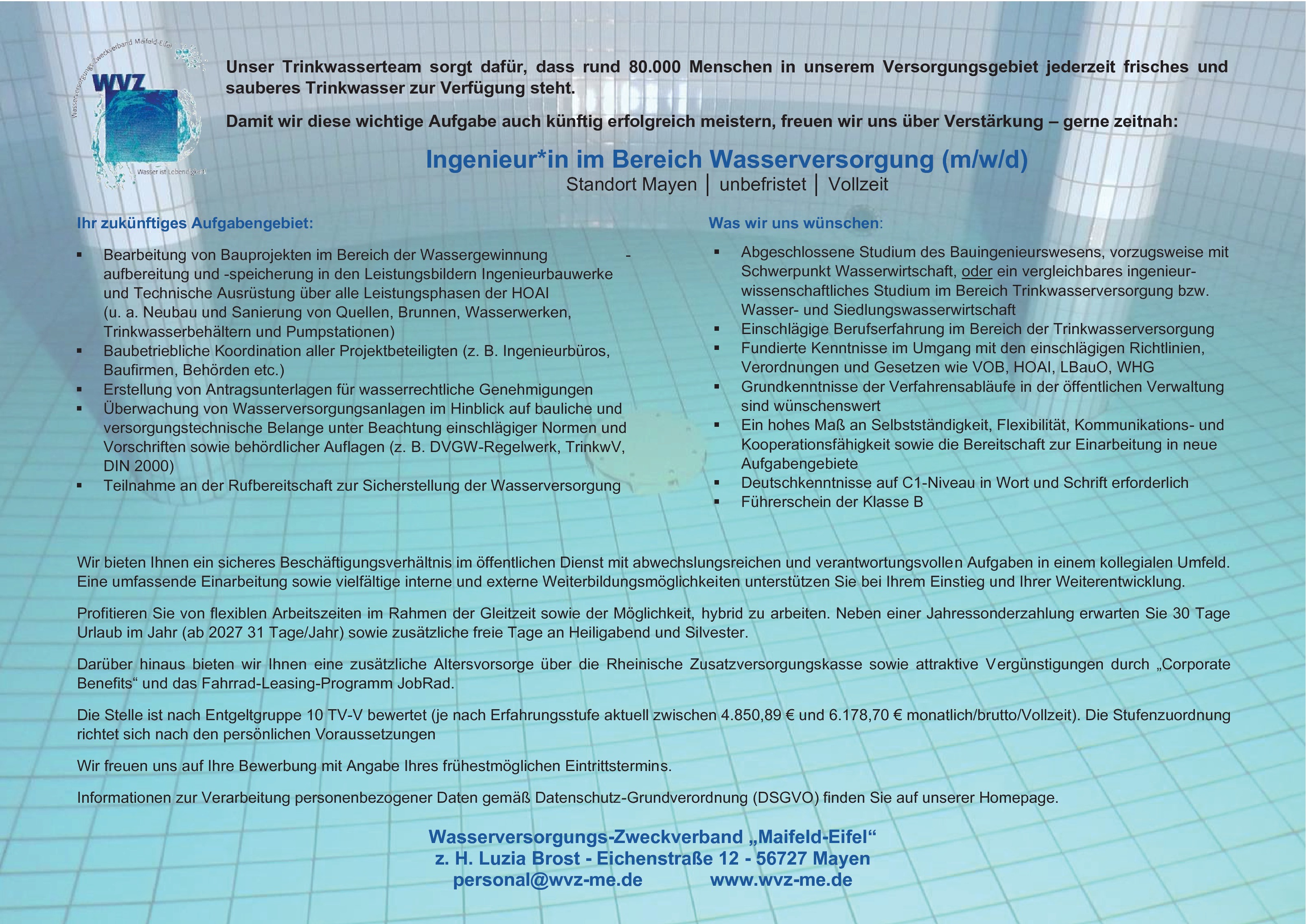 Ingenieur Wasserversorgung (m/w/d)
