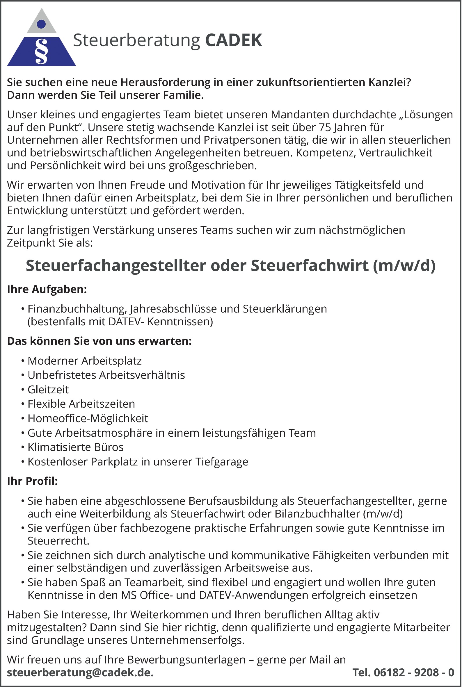 Steuerfachangestellter m/w/d