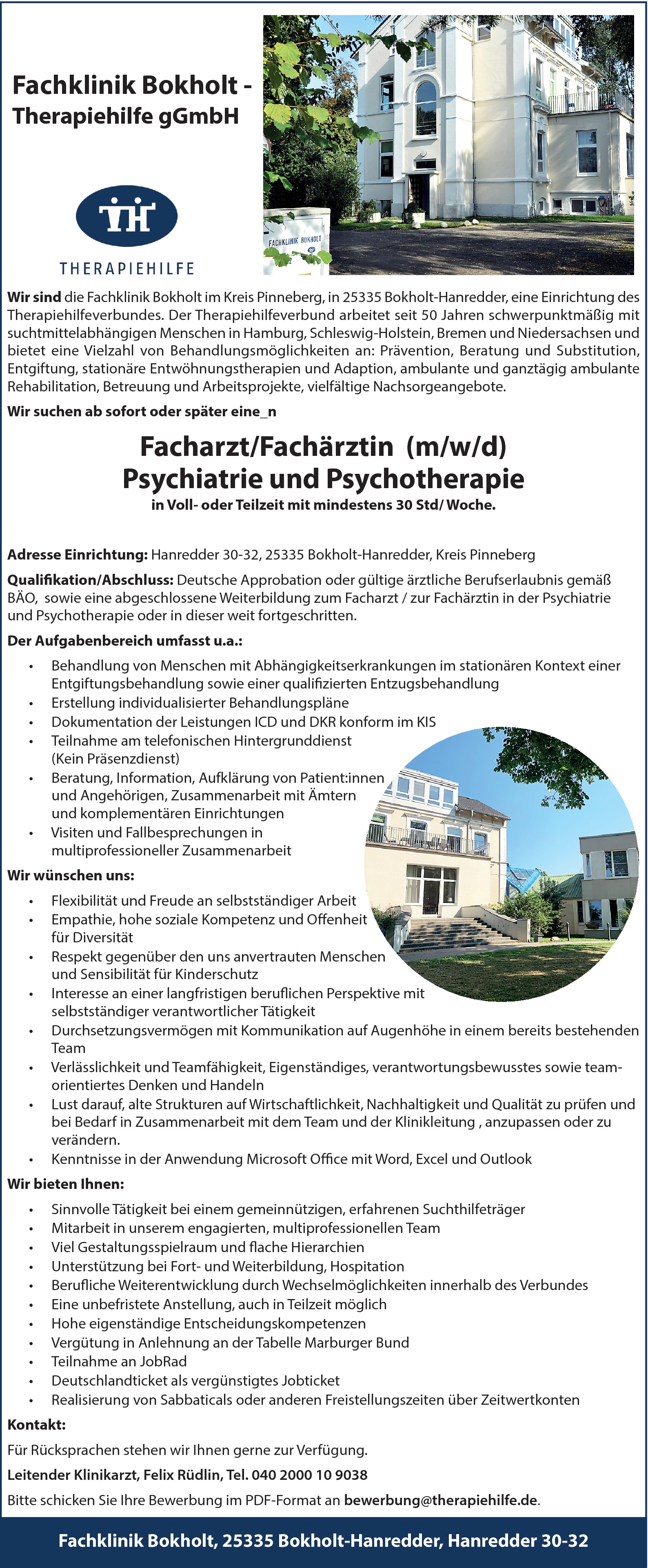 Facharzt Psychiatrie und Psychotherapie (m/w/d)