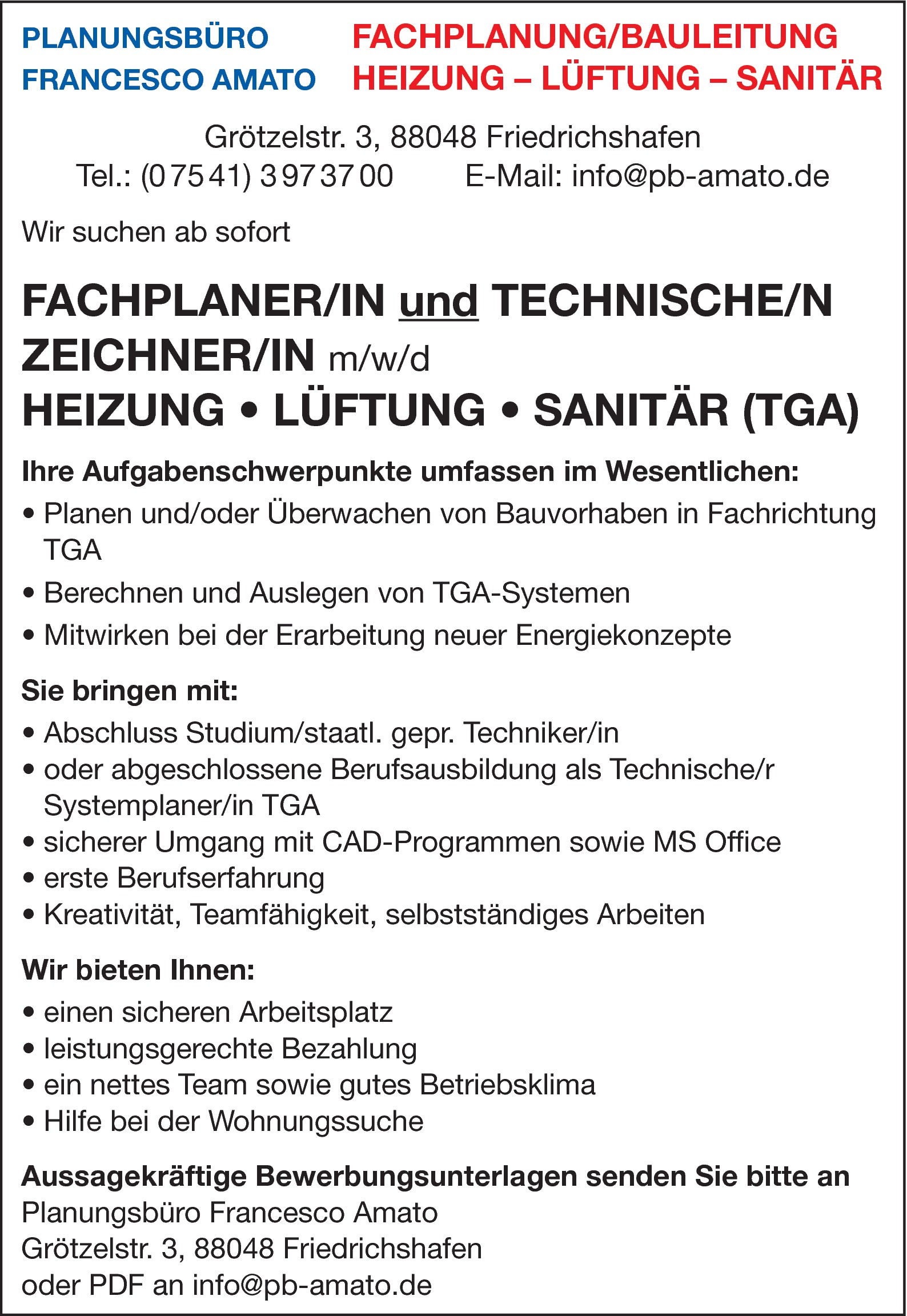 Technischer Zeichner m/w/d