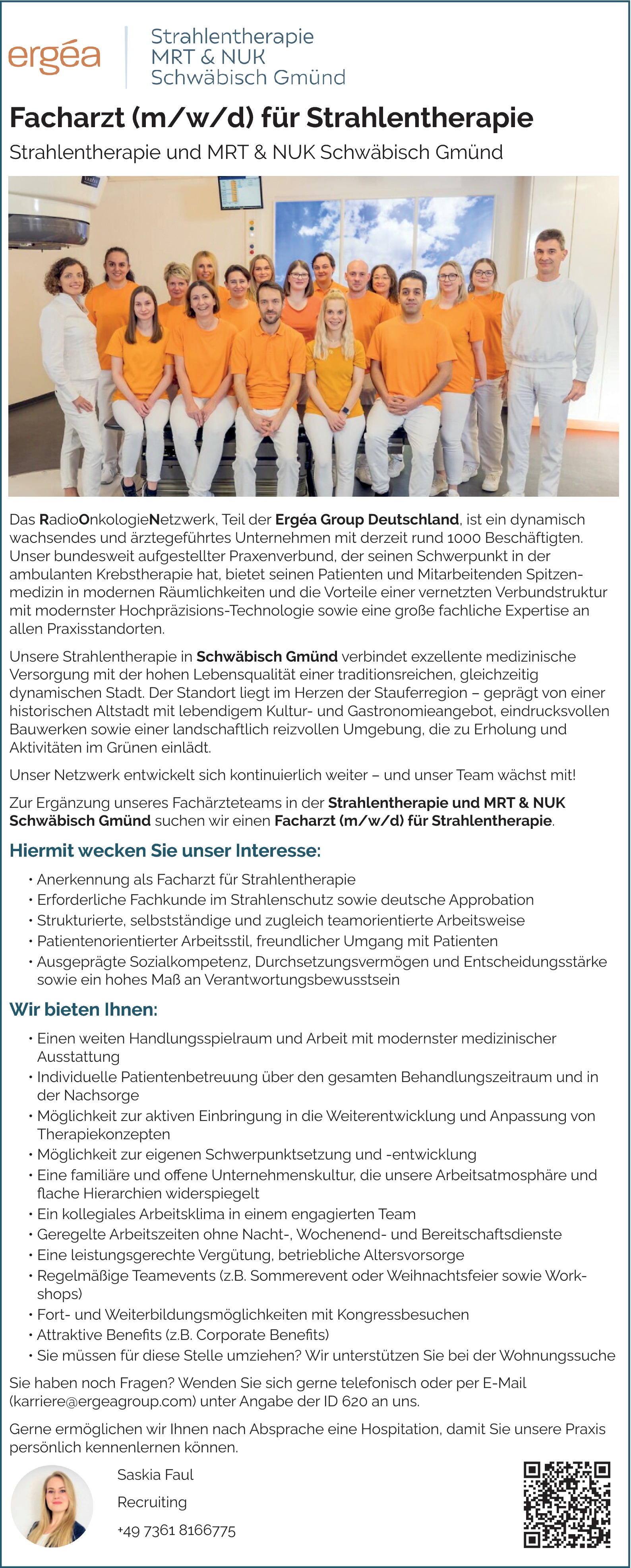 Facharzt/-ärztin Strahlentherapie m/w/d